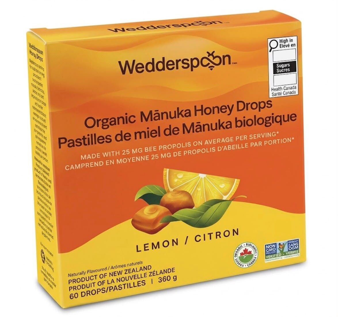 Wedderspoon 紐西蘭有機麥盧卡喉糖60粒裝 CC109