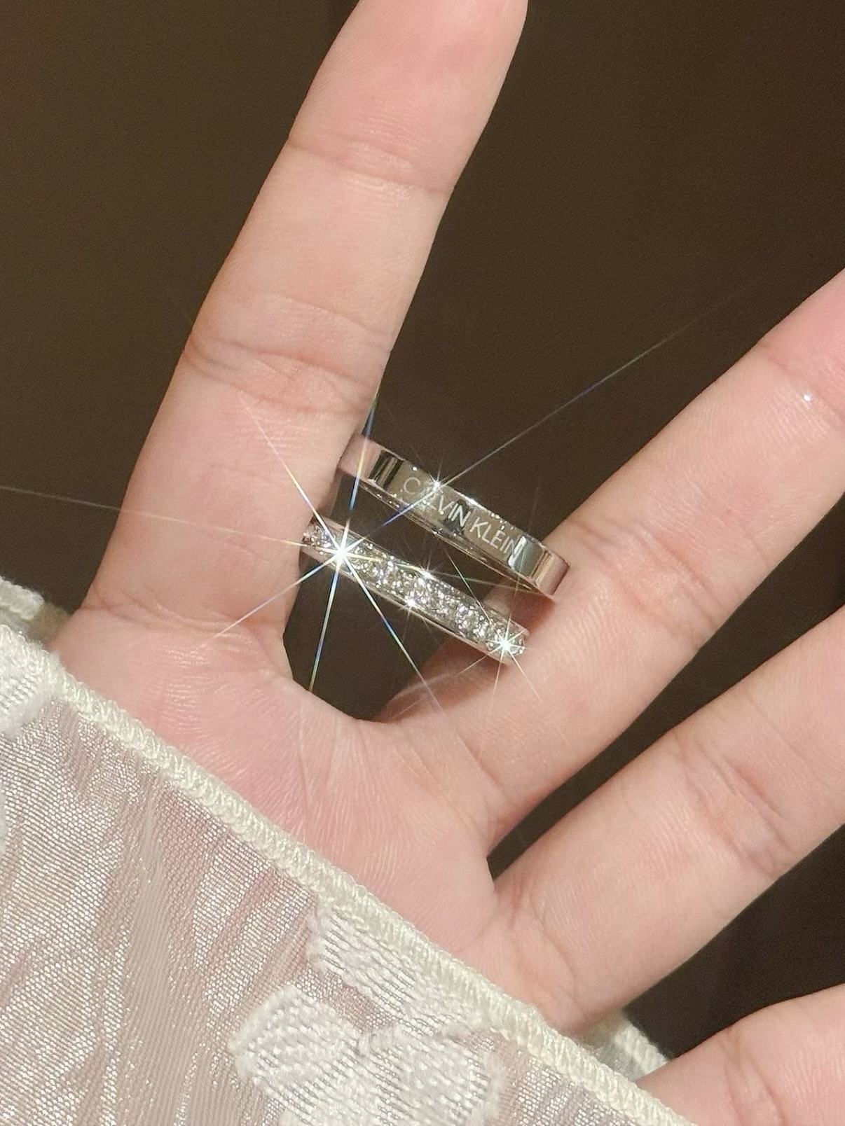 <單入下單處> 💍 CALVIN KLEIN  CK 滿天星 素面 刻字 對戒 戒指