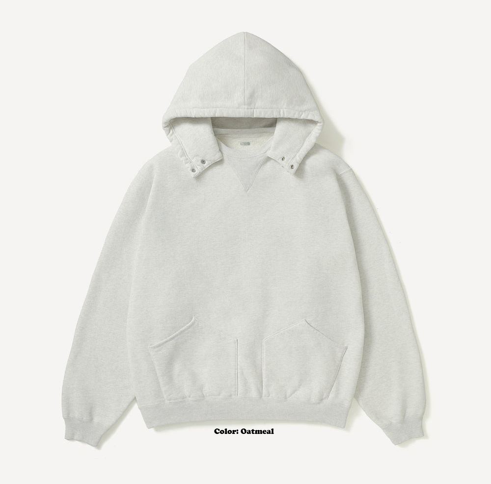 A.PRESSE 2026 A/W VINTAGE ATTACHED SNAP HOOD SWEAT PARKA (26AAP-05-13) - PRE ORDER ITEM (預訂中)