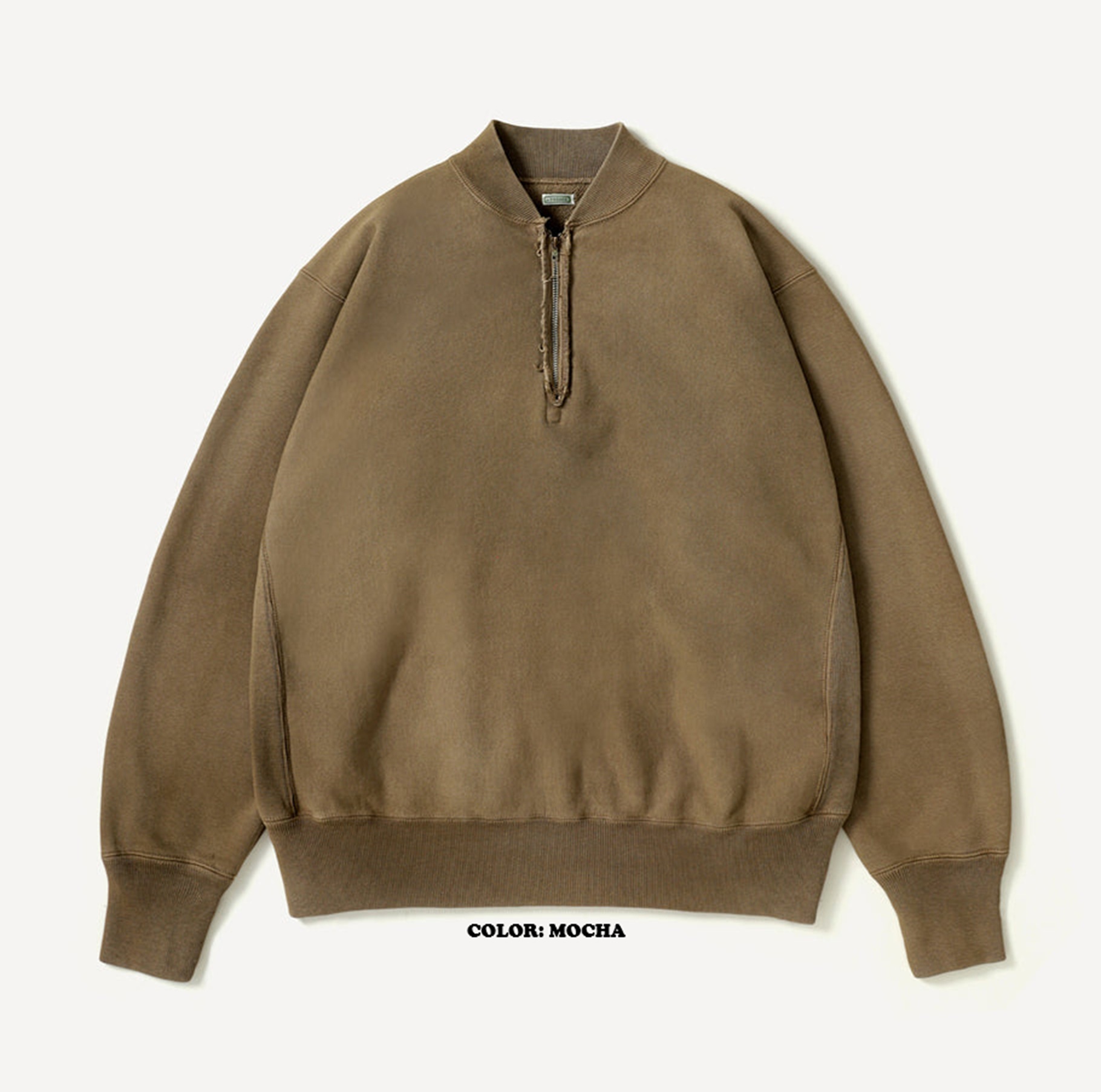 A.PRESSE 2026 A/W VINTAGE HALF ZIP RIB COLLAR SWEATSHIRT (26AAP-05-11) - PRE ORDER ITEM (預訂中)