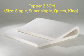Lunox 100% Natural Latex Topper (沒有套子) （4尺Double/ 4尺半Full Double/ 5尺 Queen）