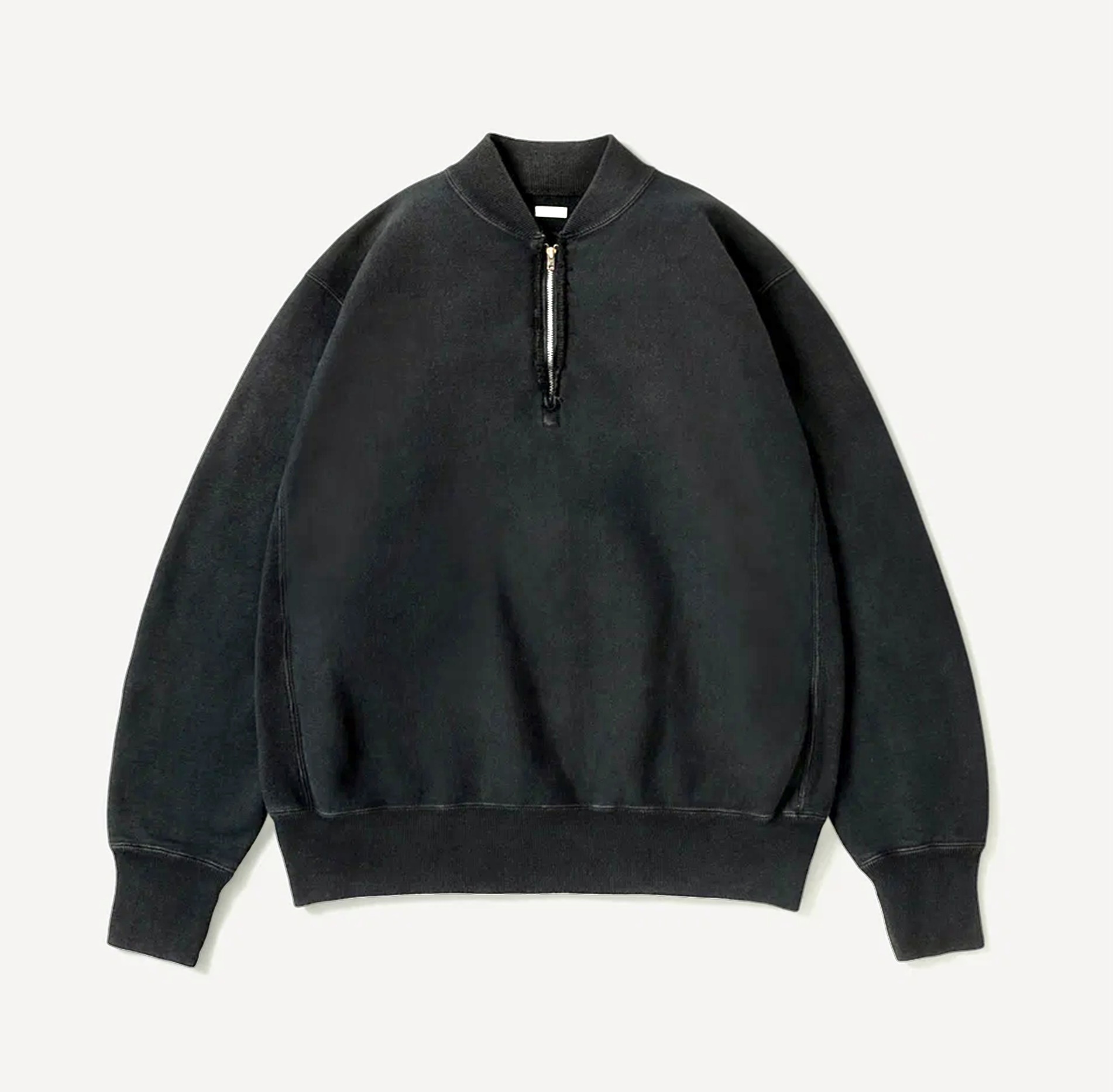 A.PRESSE 2026 A/W VINTAGE HALF ZIP RIB COLLAR SWEATSHIRT (26AAP-05-11) - PRE ORDER ITEM (預訂中)