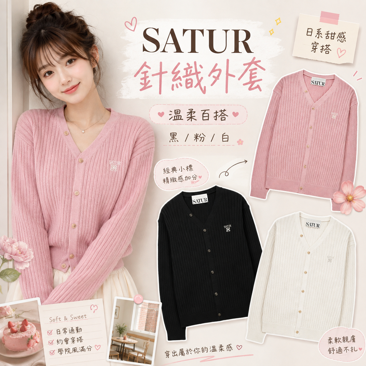 【預購】SATUR ZKR082104 針織外套