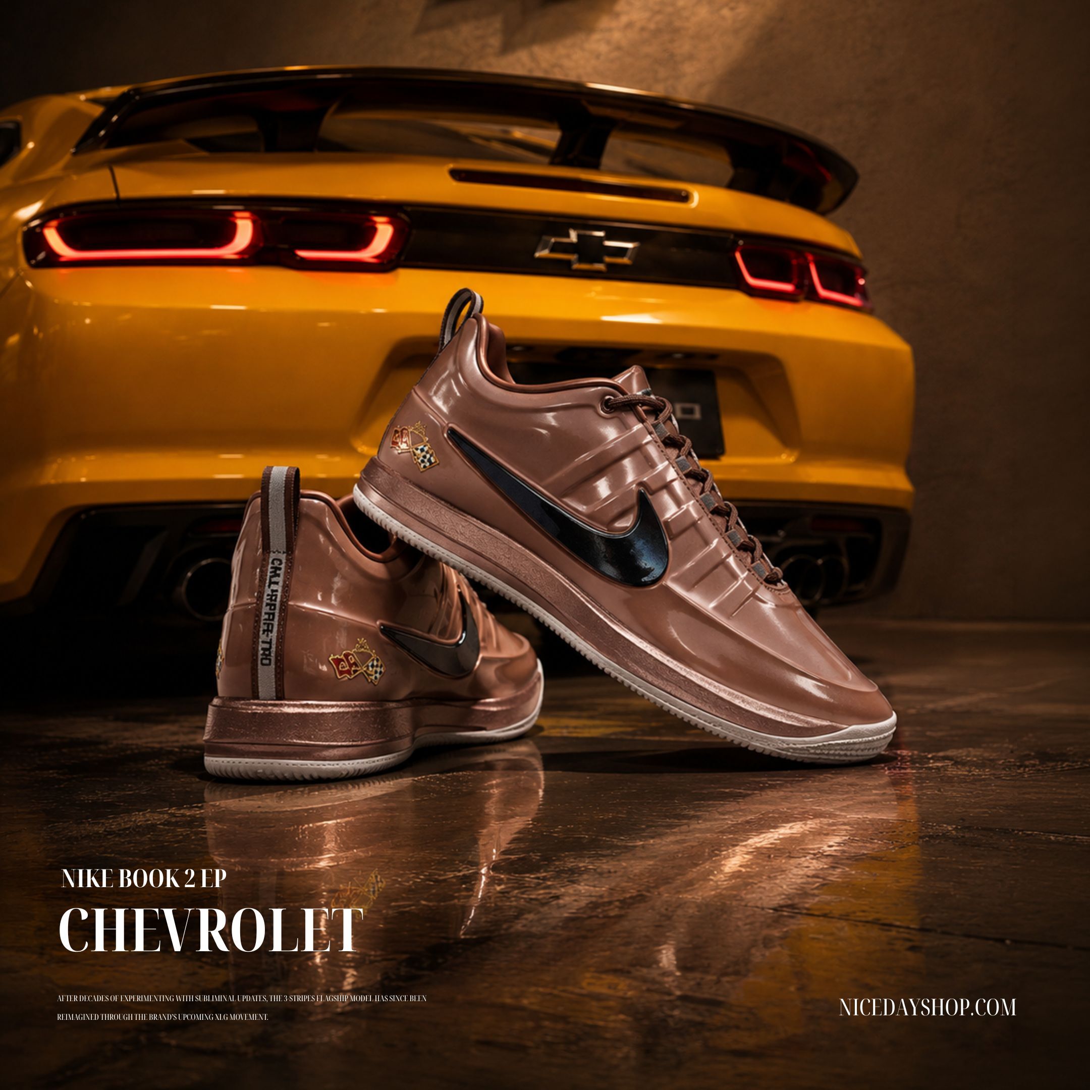 NICEDAY 代購 Nike Book 2 EP x Chevrolet 雪佛蘭 大黃蜂 聯名 棕色 摩卡 可可 棕黑 布克 籃球鞋 IO9842-900