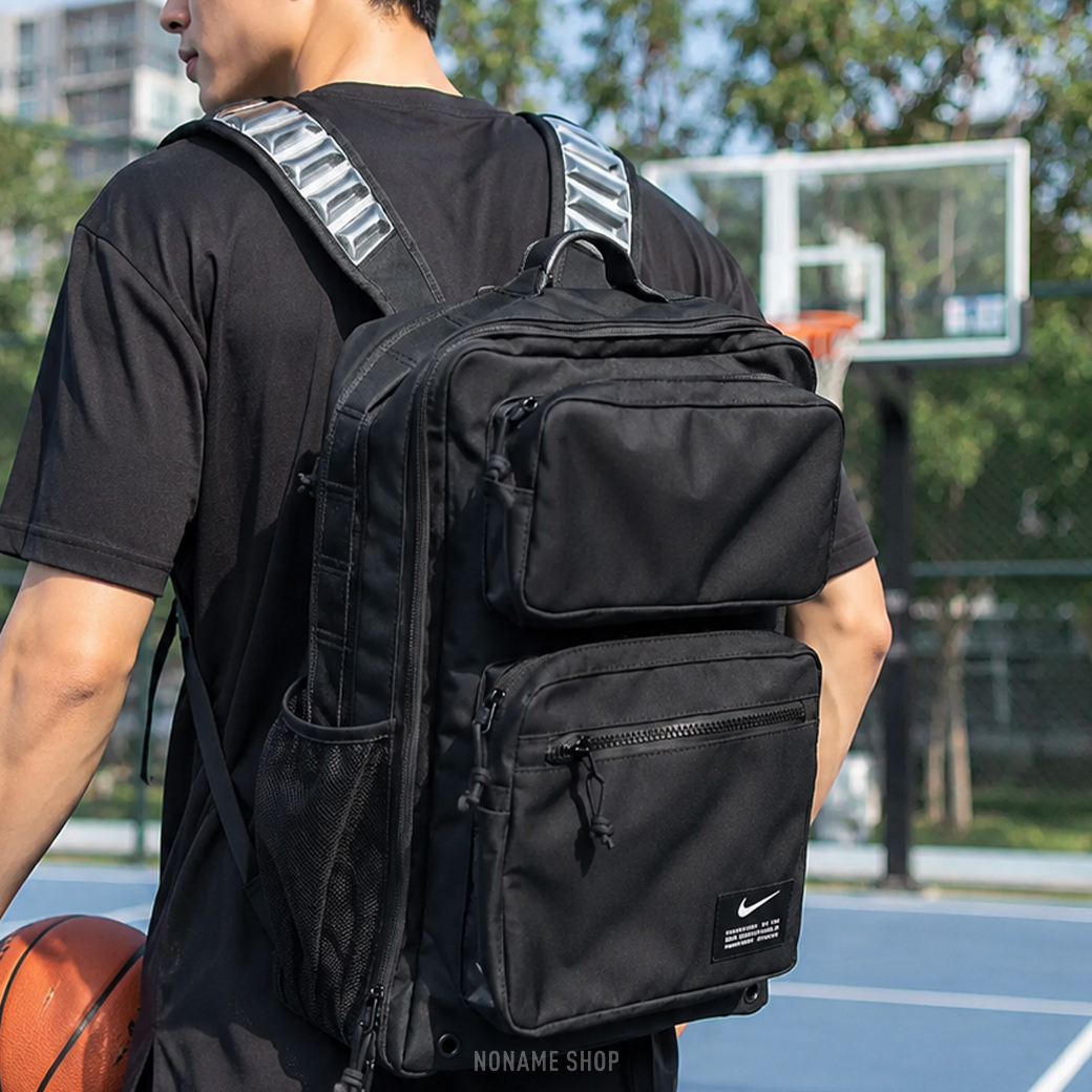NIKE UTILITY SPEED 15吋 大容量 減壓 氣墊背帶 後背包 黑色