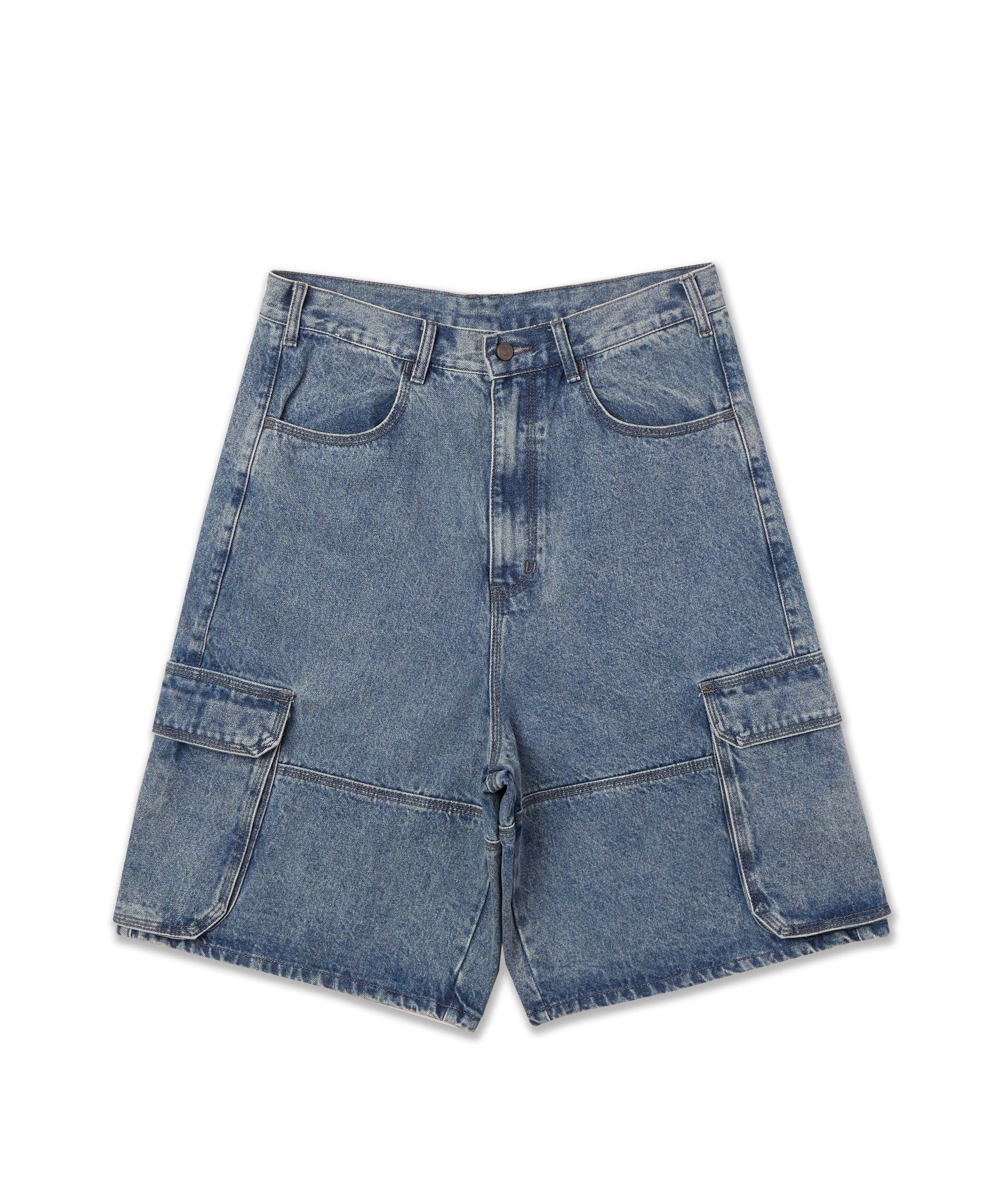 刷舊水洗丹寧百慕達短褲｜Denim Bermuda Shorts