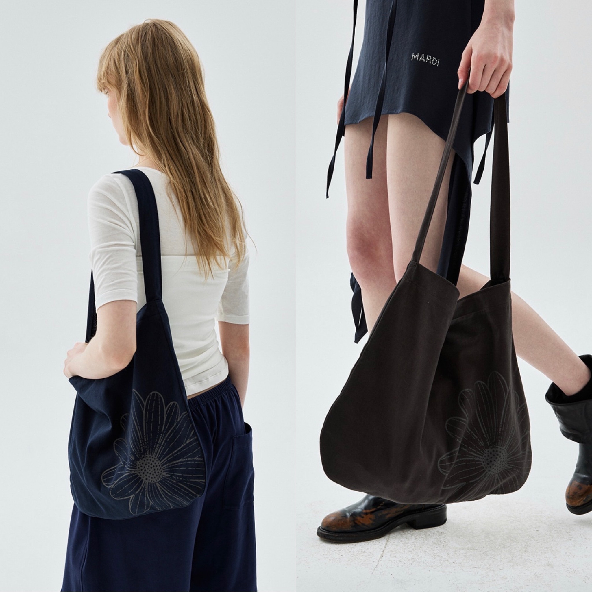 【23/8 截單！突發優惠預訂】韓國MARDI MERCREDI ECO BAG FLOWER CRACED（2色）