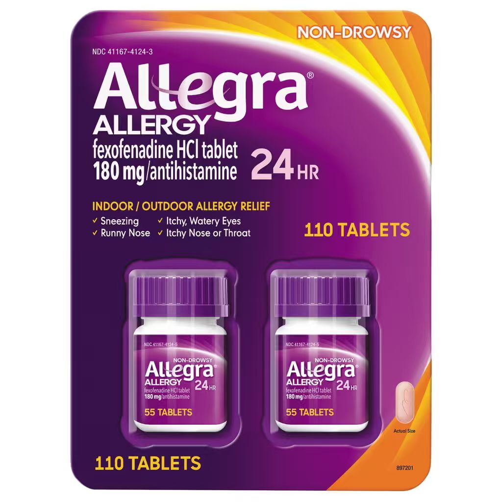 【預購】Allegra H0822108 Non-Drowsy 抗敏藥 (110粒裝)