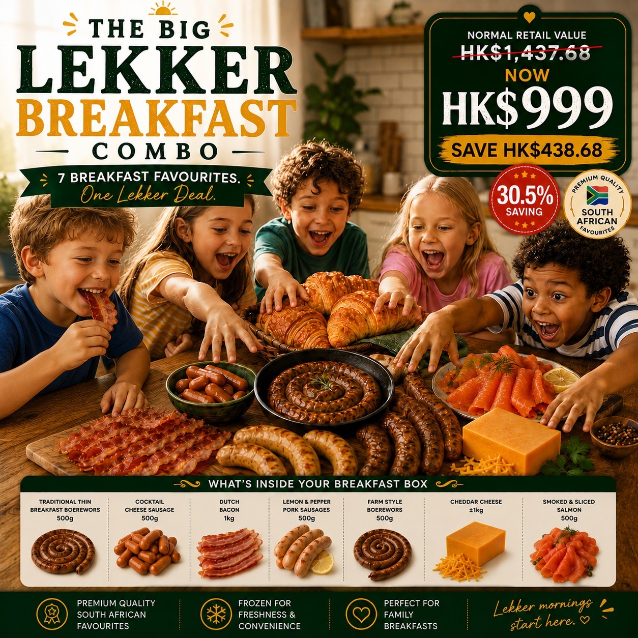 The Big Lekker Breakfast Combo $999