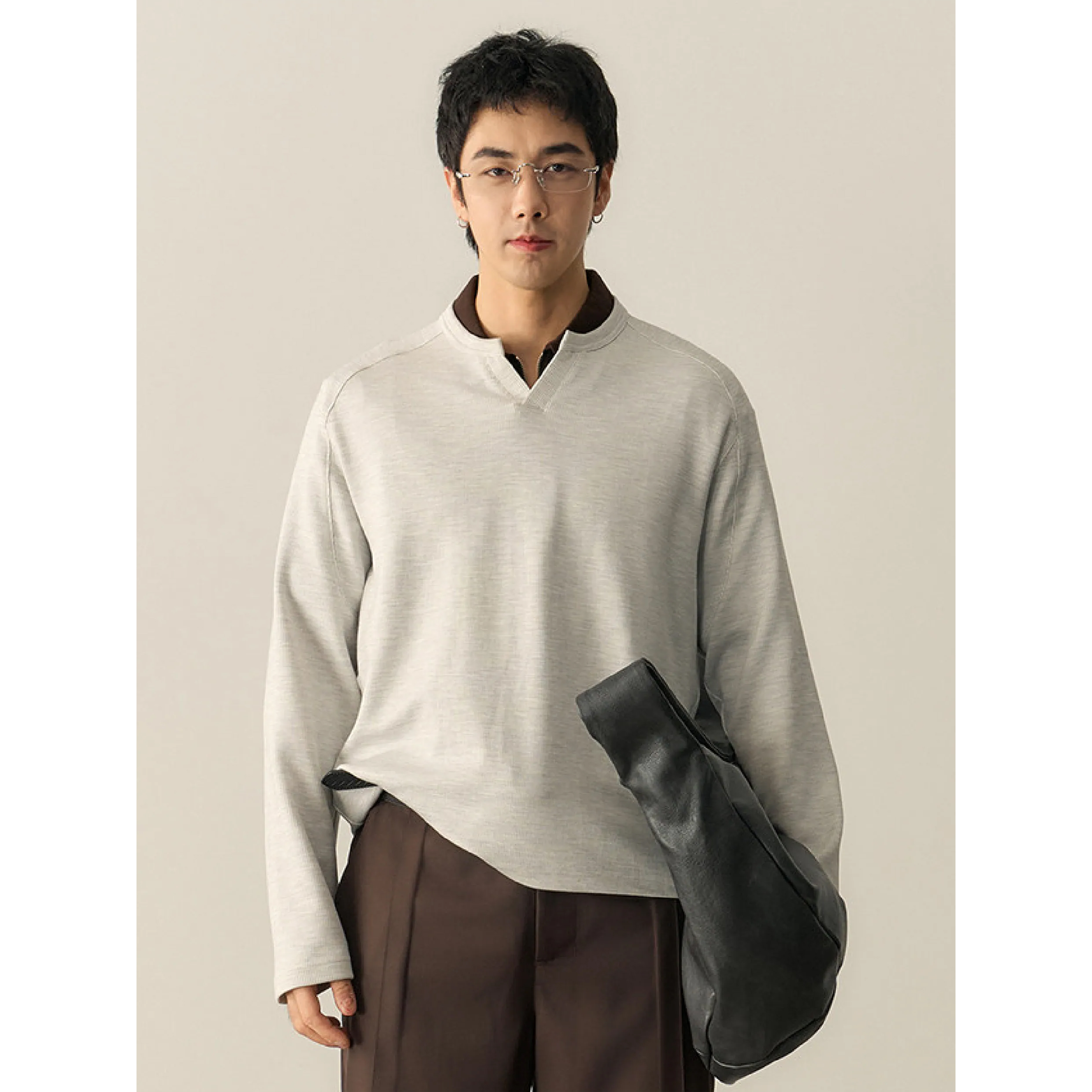 TANOXI V-Neck Basic LS Tee 小V領 基礎長袖Tee [TNX-T400]