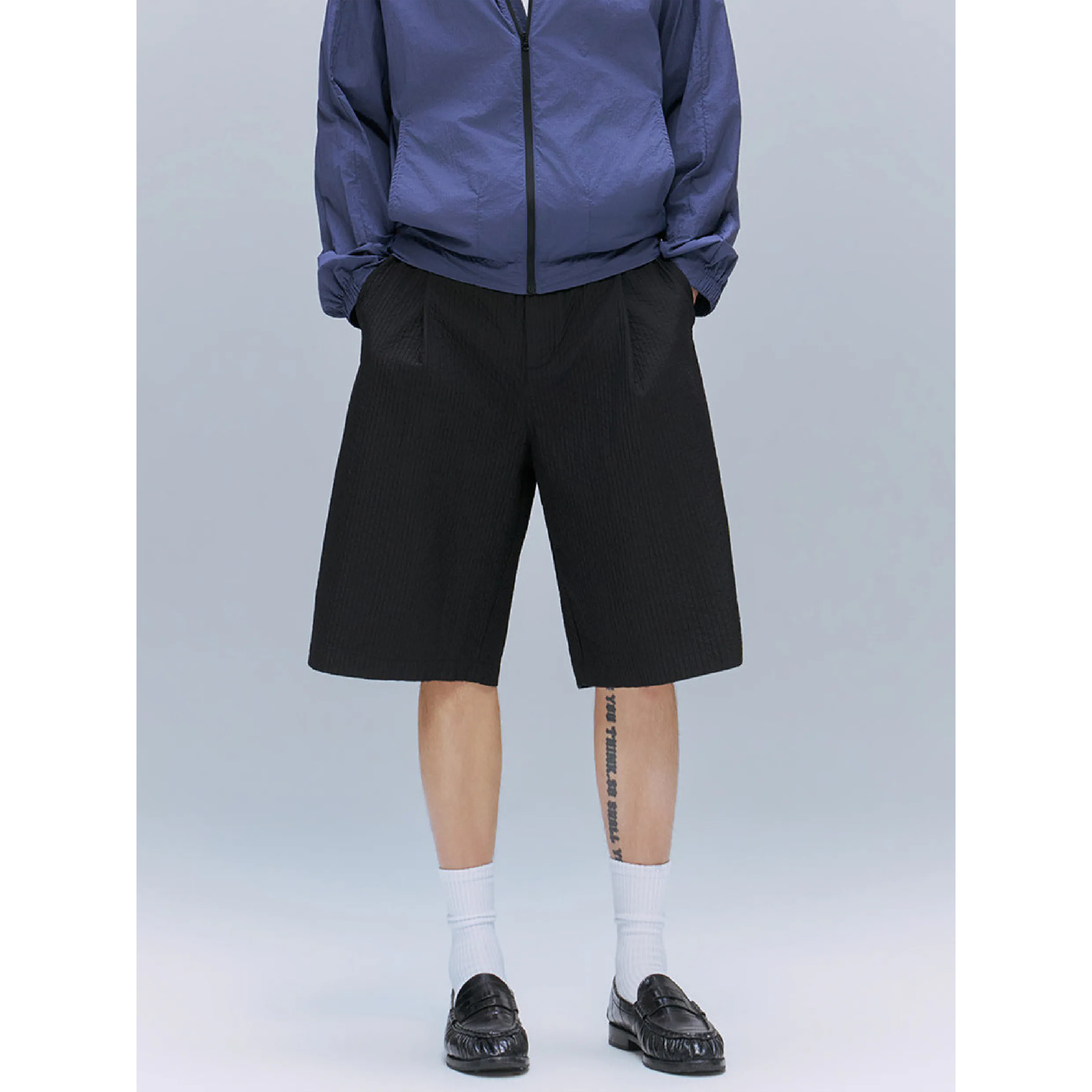 TANOXI Texture Easy Shorts 肌理皺褶 休閒短褲 [TNX-P413]