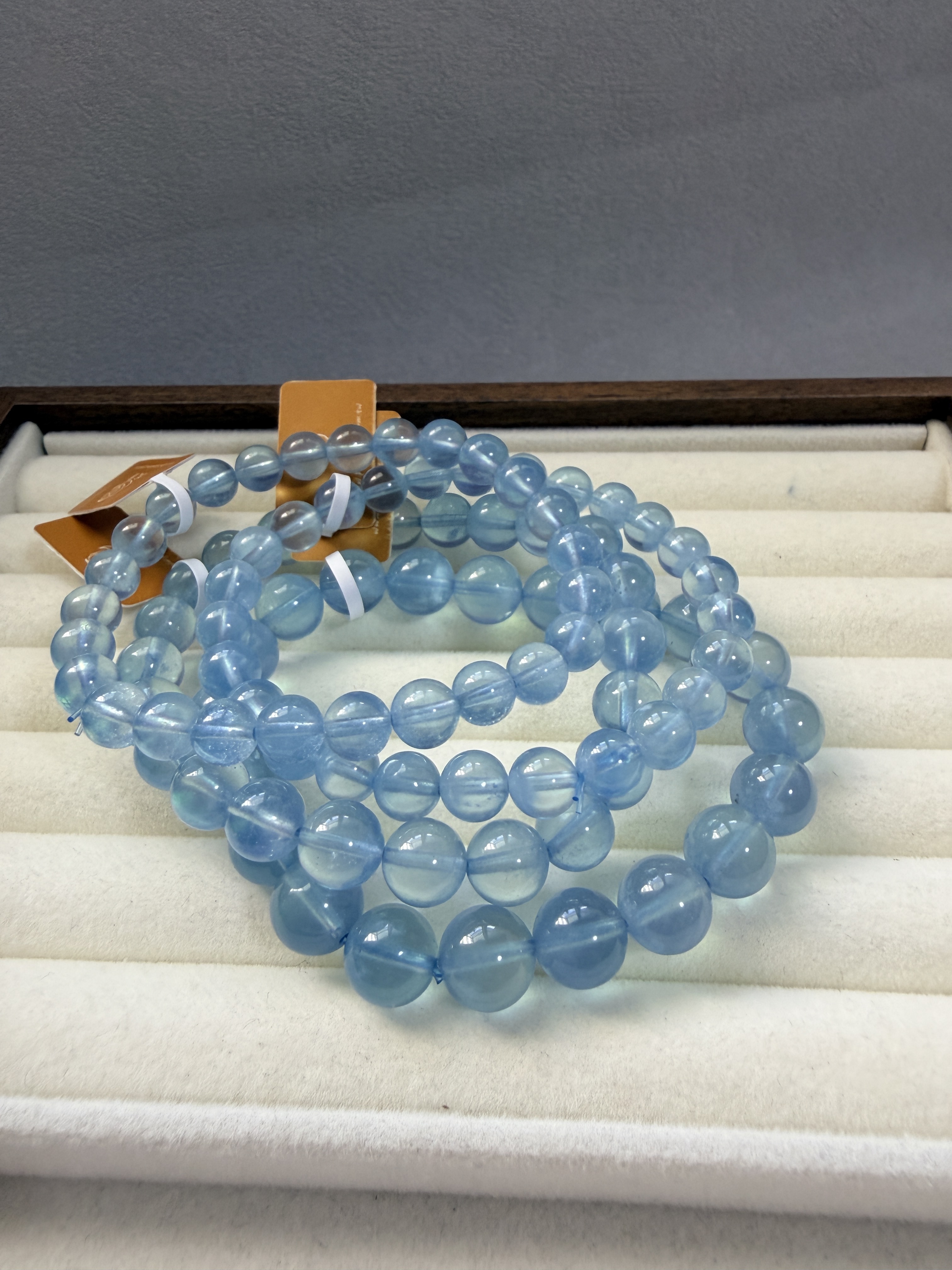 高品海藍寶手鍊｜溝通・表達・自信・平靜情緒・喉輪