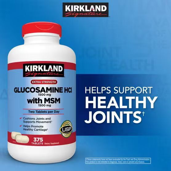 【預購】Kirkland Signature H0822123 MSM 葡萄糖胺＋MSM錠 (375粒裝)