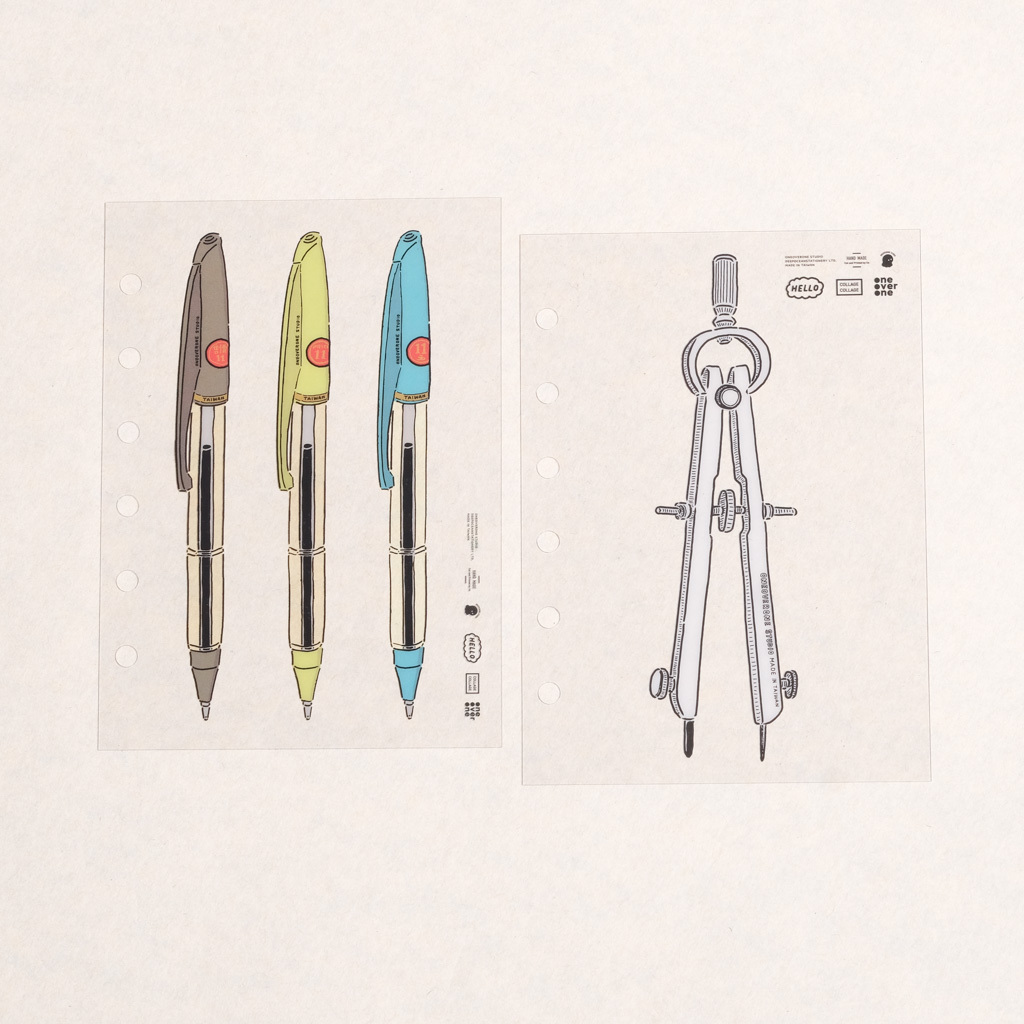 加寬Mini 6尺寸/6孔 文具系列 透明封面卡/一分之一工作室/臺灣