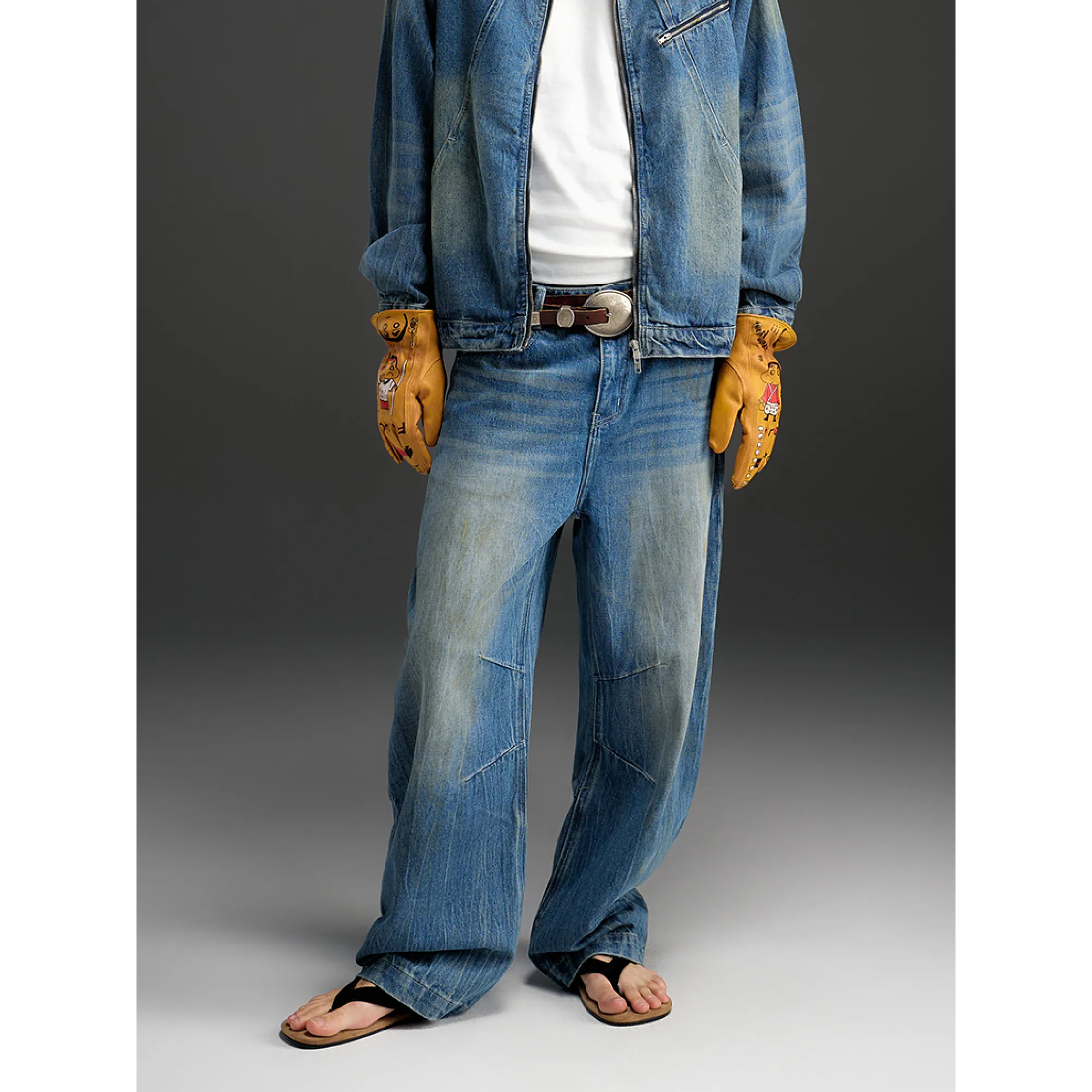 TANOXI x MASSULTI Washed Denim Jeans 聯名水洗彎刀牛仔褲 [TNX-P25]