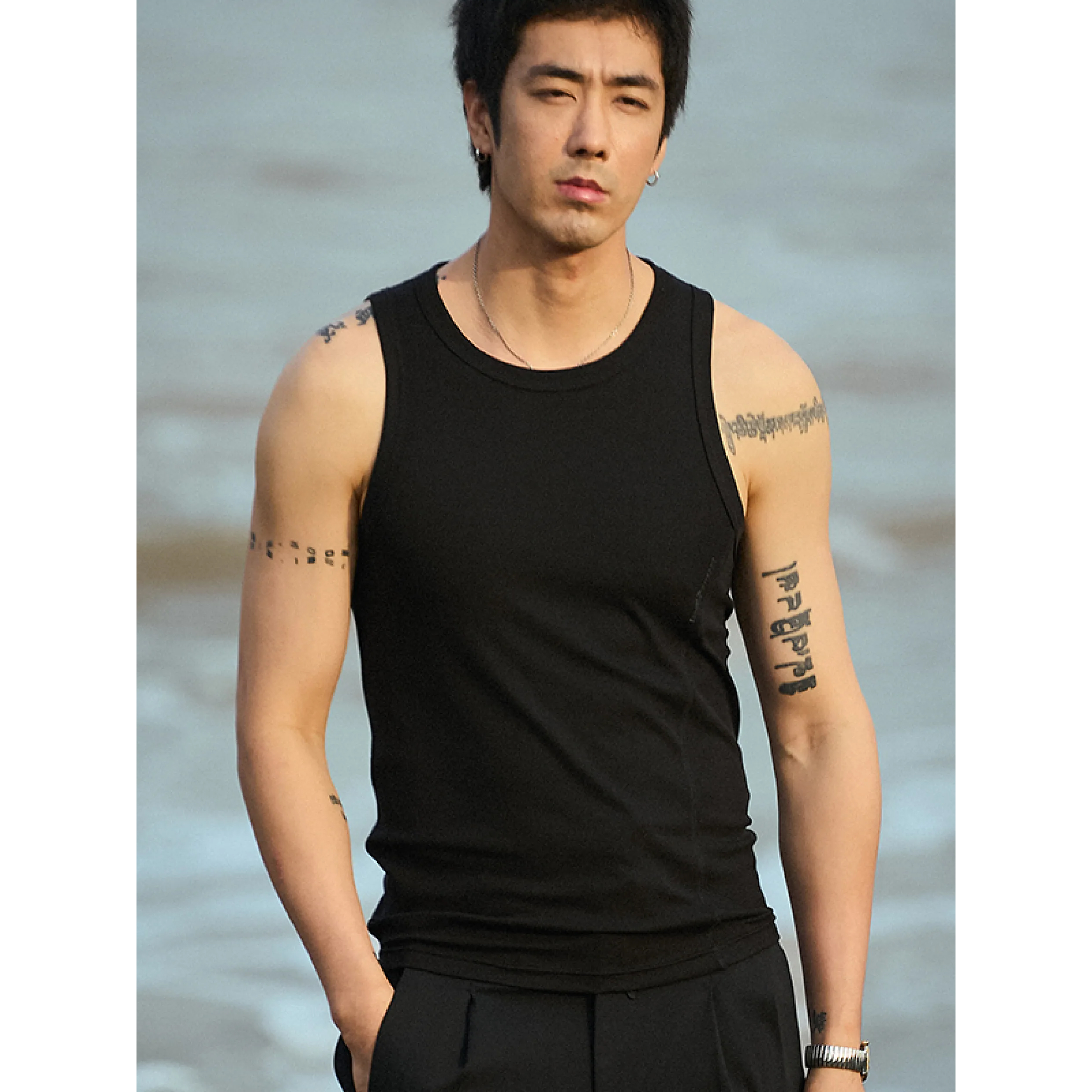 TANOXI Fitness Two-Layer Vest 涼感 緊身背心 [TNX-V073]