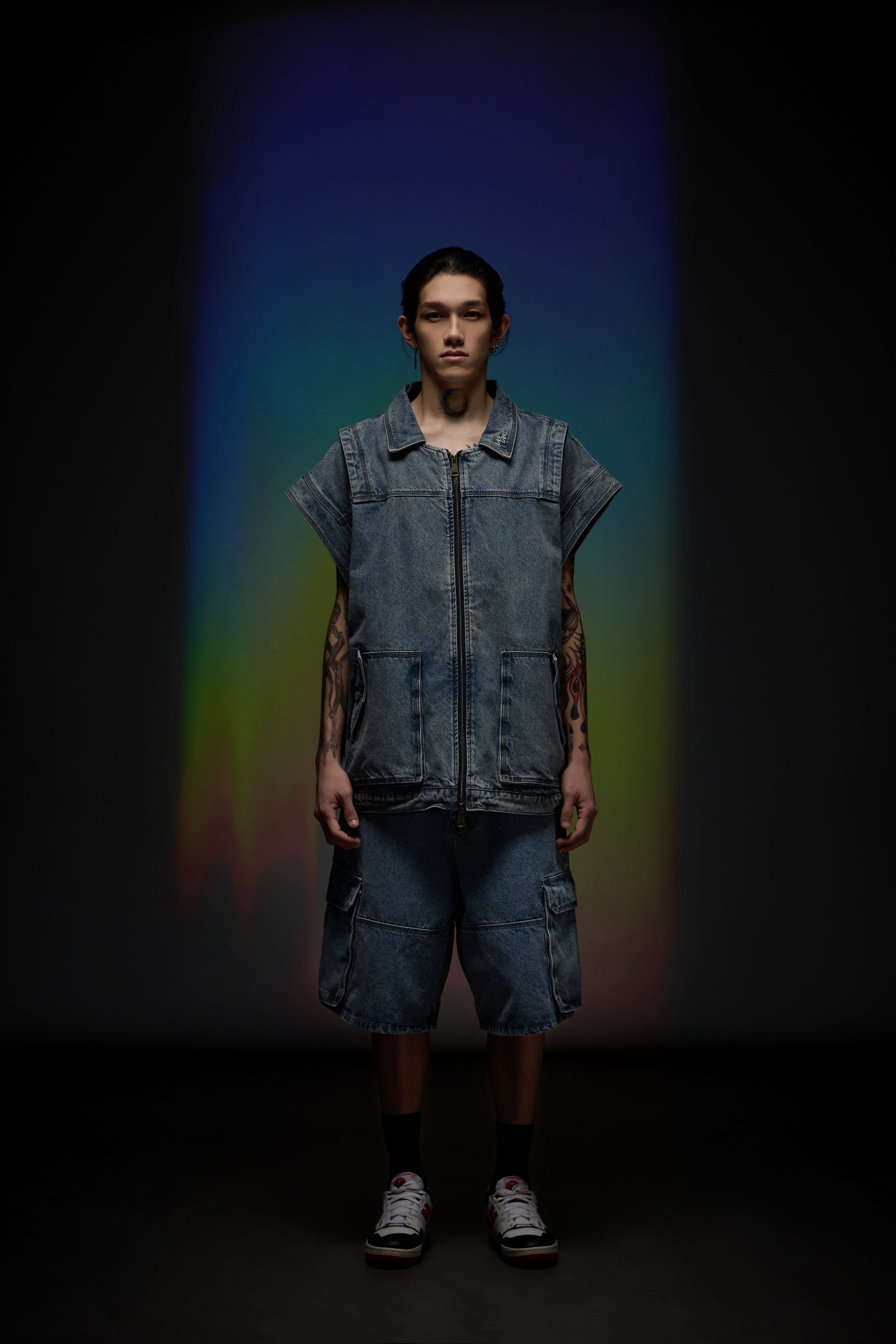 Denim Zip Vest