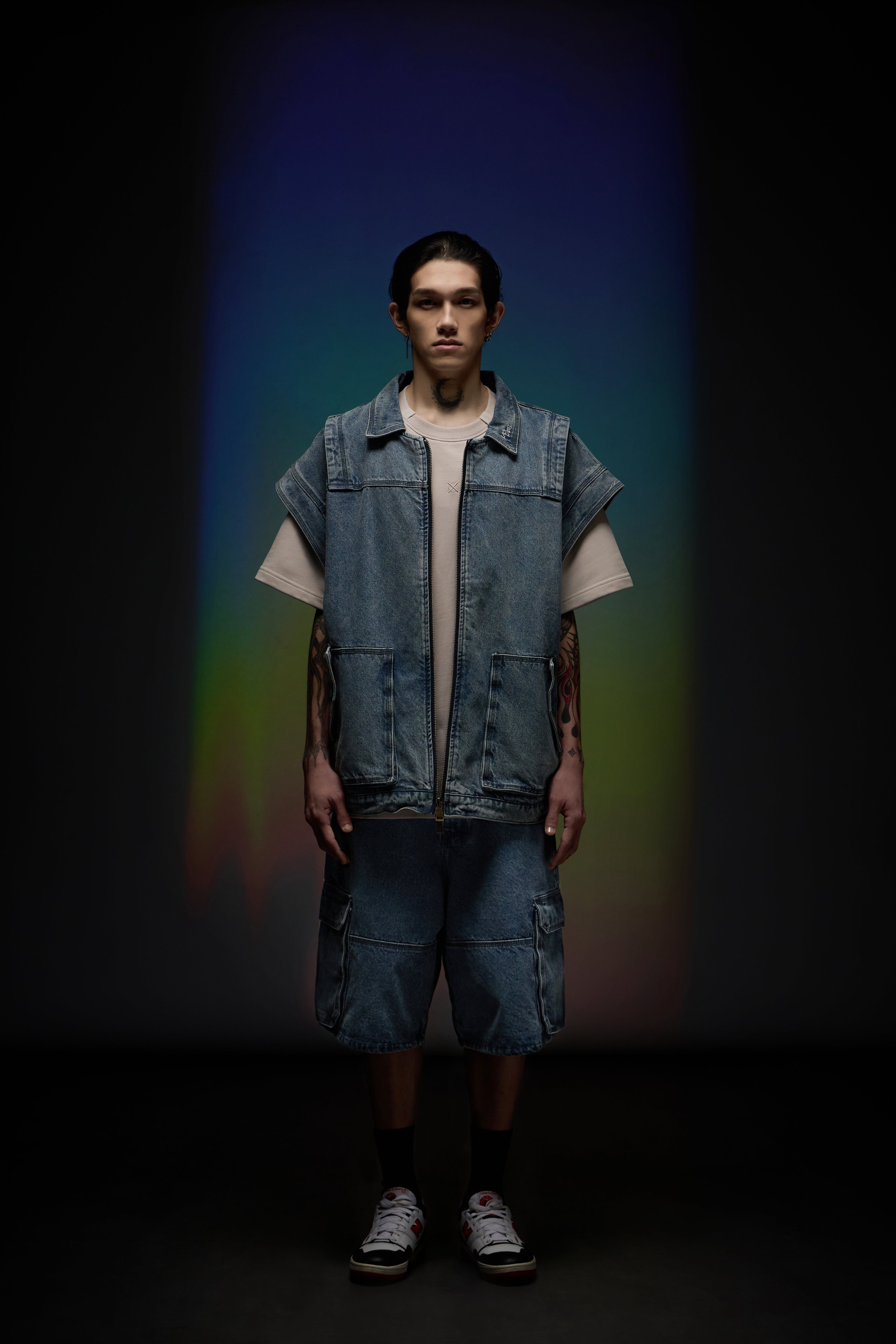 Denim Zip Vest