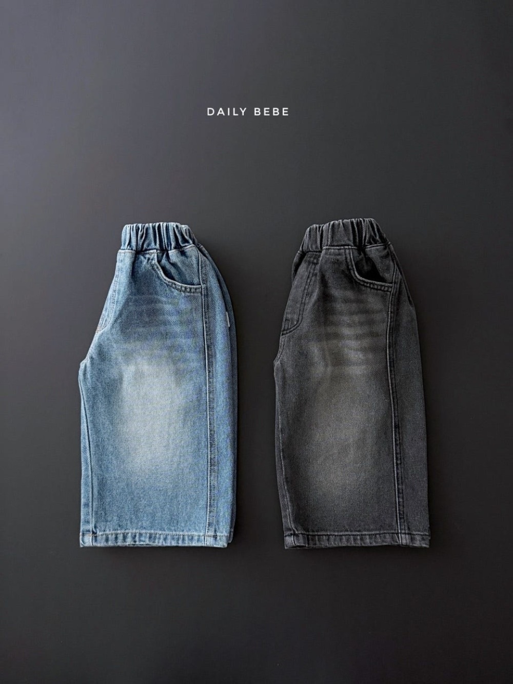 Dailybebe 刷色彎刀牛仔褲 / 2色