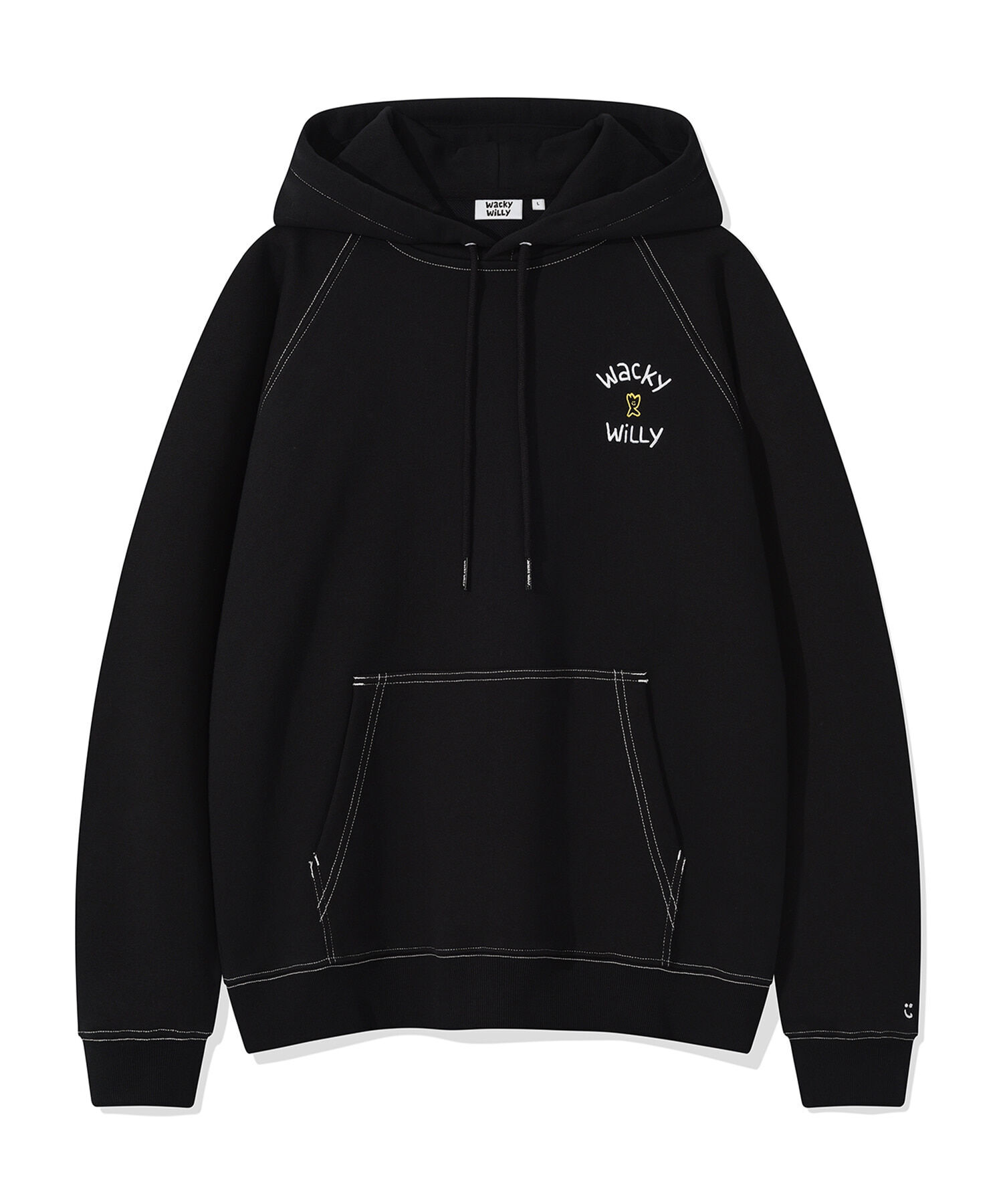 早鳥優惠隨時完＊Wacky Willy Raglan Hooded Sweatshirt (Black)