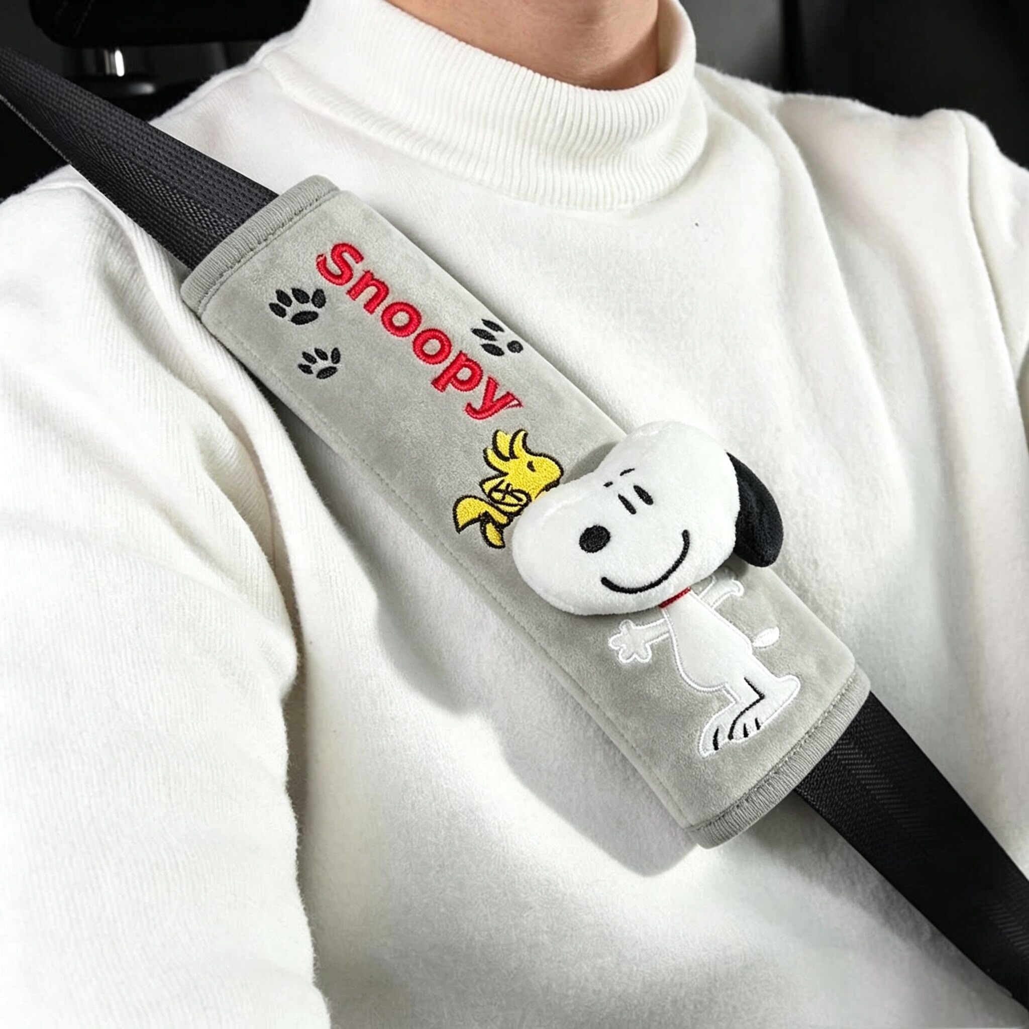 26160 花生漫畫Snoopy 立體公仔汽車安全帶保護套