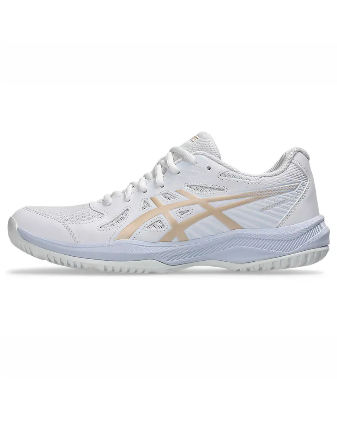 ASICS UPCOURT 6 白色 排球鞋/羽毛球鞋/手球鞋 白香檳金色