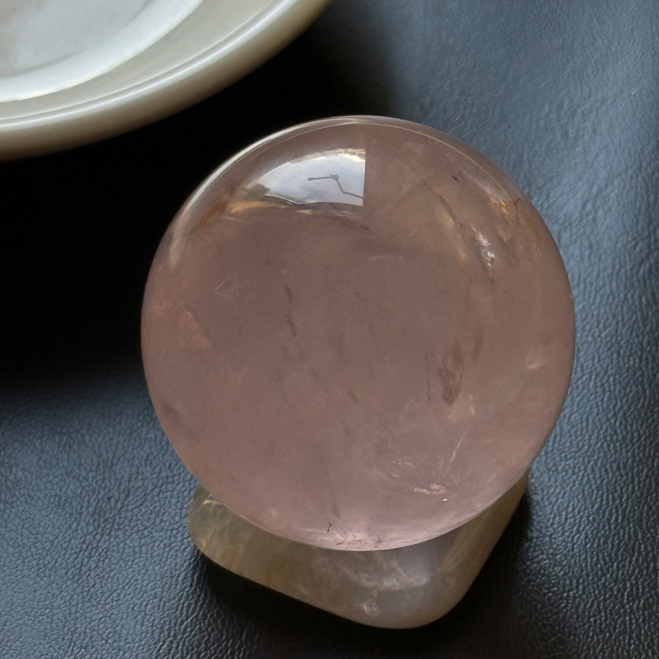 [原石] 星光粉晶 水晶球 約 38mm
