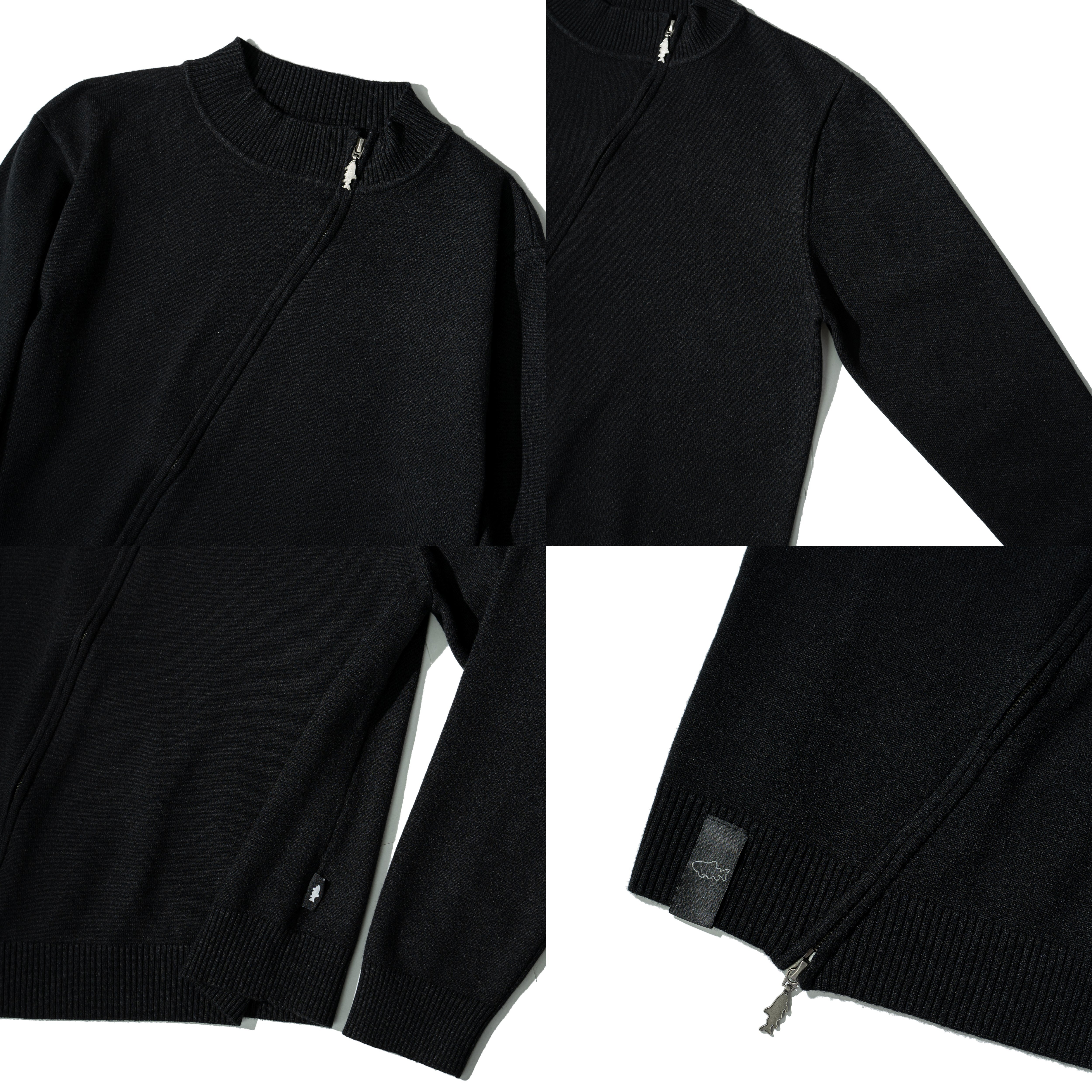 AGILITY Asymmetric Zip Knit Jacket 斜拉鍊 針織 立領外套 [KW-J]