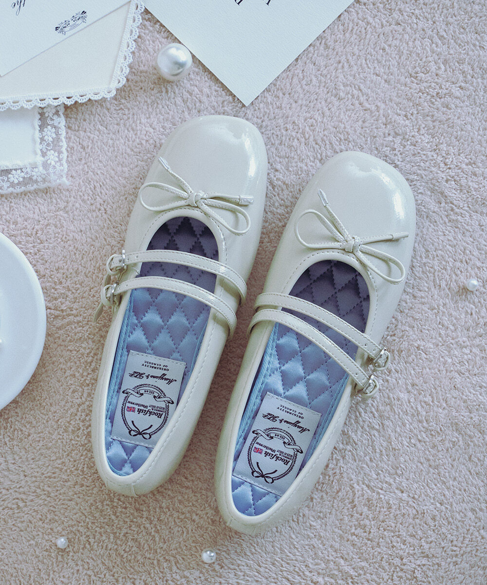 Rockfish Weatherwear SQUARE TOE TWO STRAP MARYJANES(ENAMEL)