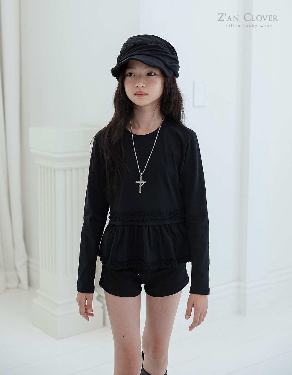 正韓秋zanclover 兩色小姐姐感花邊上衣