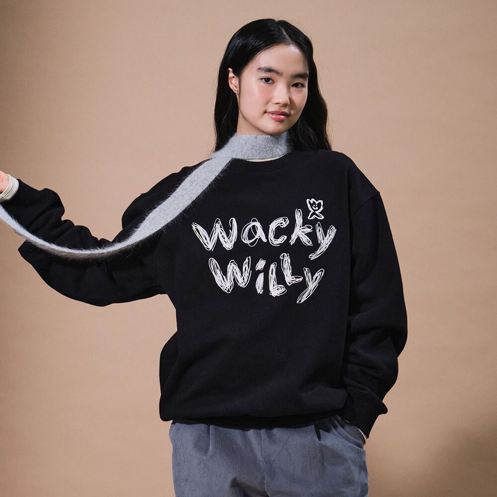早鳥優惠隨時完＊Wacky Willy Typo Logo Napping Sweatshirt (3 Colours)