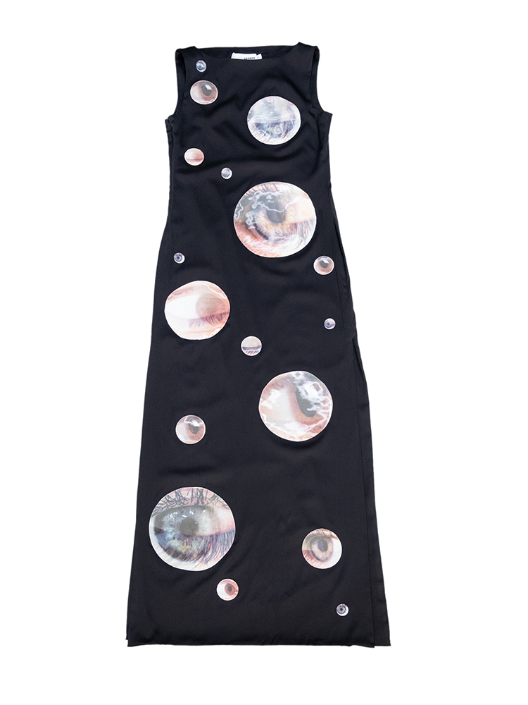 Eye Blinking Patchwork Evening Dress