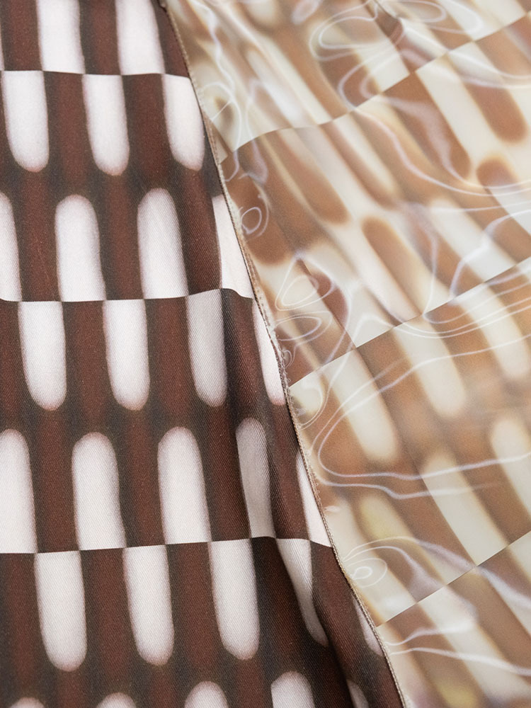 Lenticular Patch Front Mini Skirt
