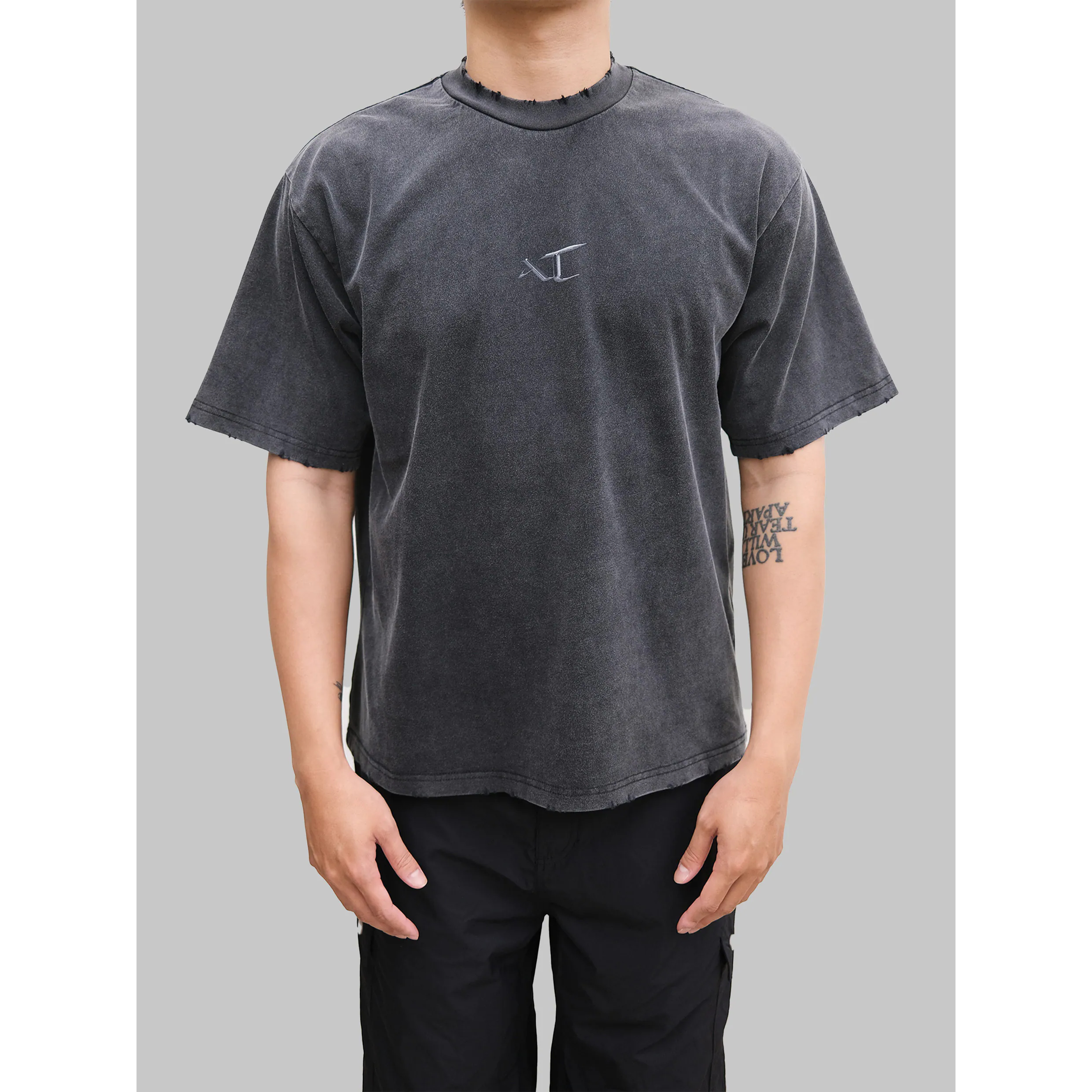Anonymous Talking Metallic Logo Tee 金屬Logo 水洗短Tee