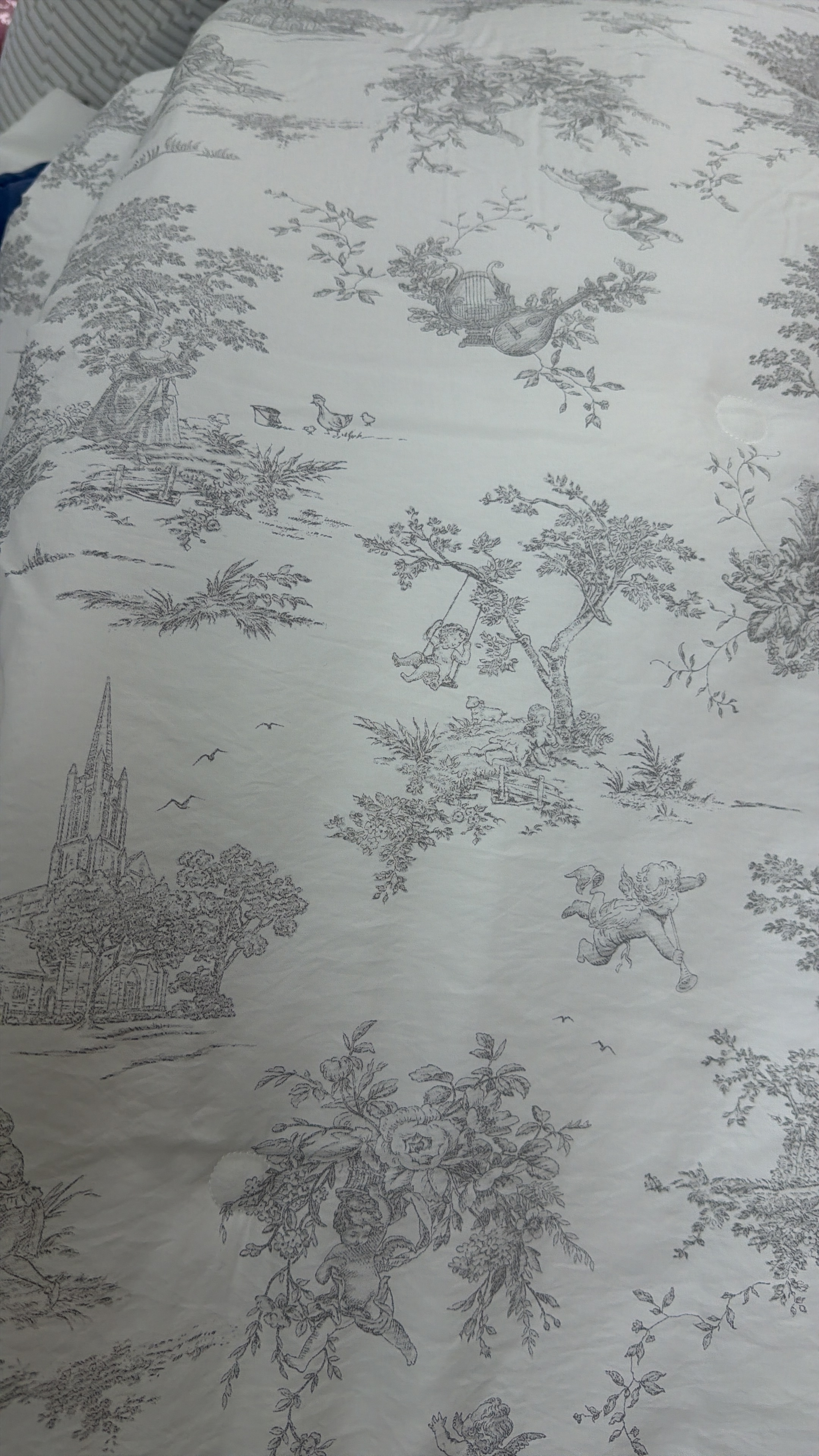 VH08 歐陸風情高級雙面莫代爾枕套-灰色 (50x70cm)