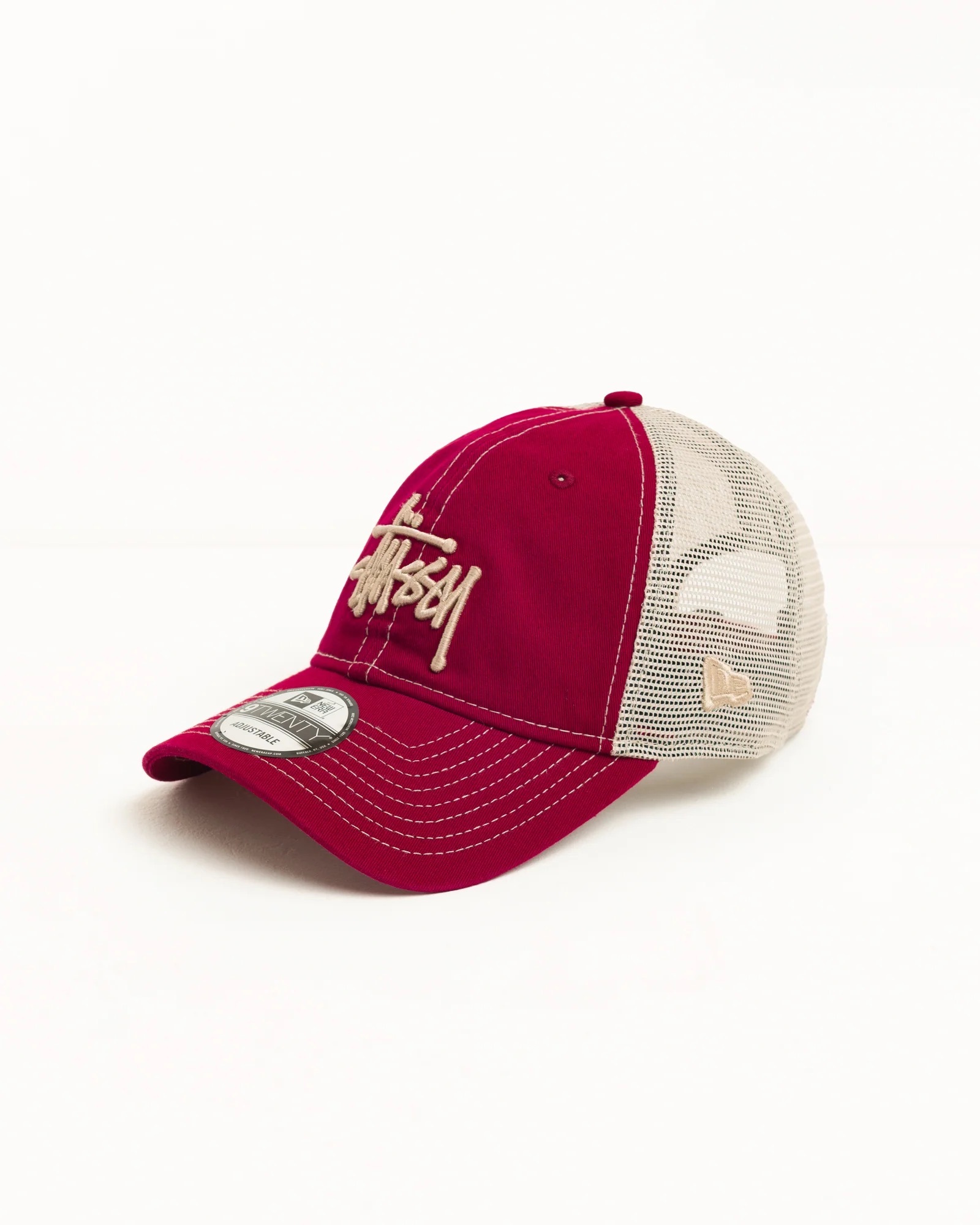 Stussy 9twenty Washed Basic Trucker Cap Cardinal