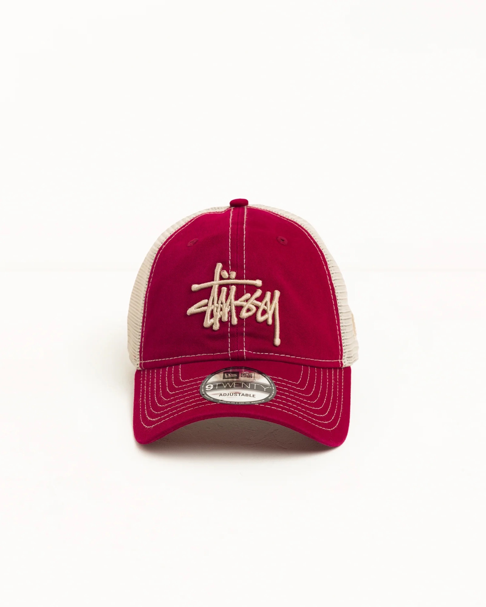 Stussy 9twenty Washed Basic Trucker Cap Cardinal
