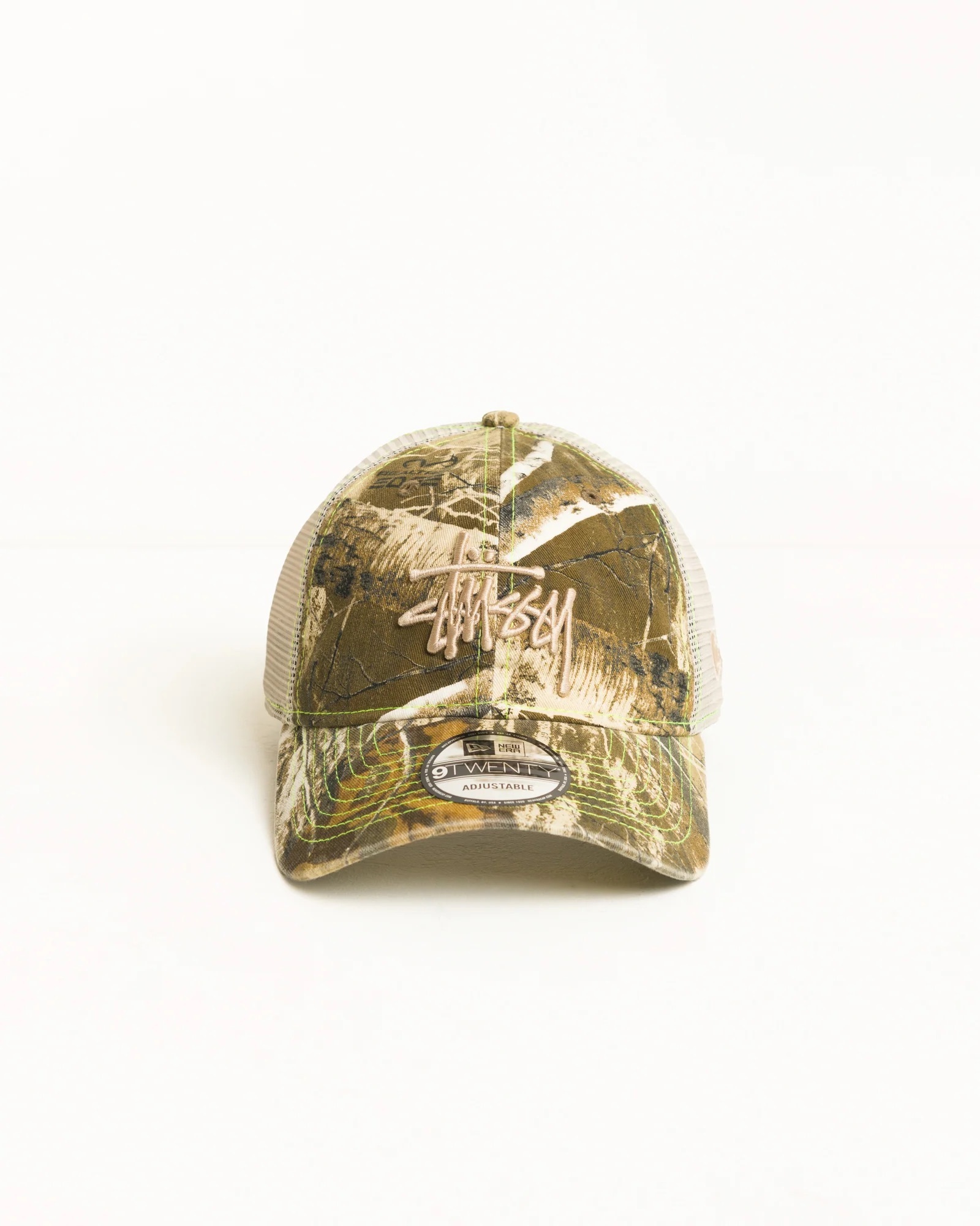 Stussy 9twenty Washed Basic Trucker Cap Real Tree Edge