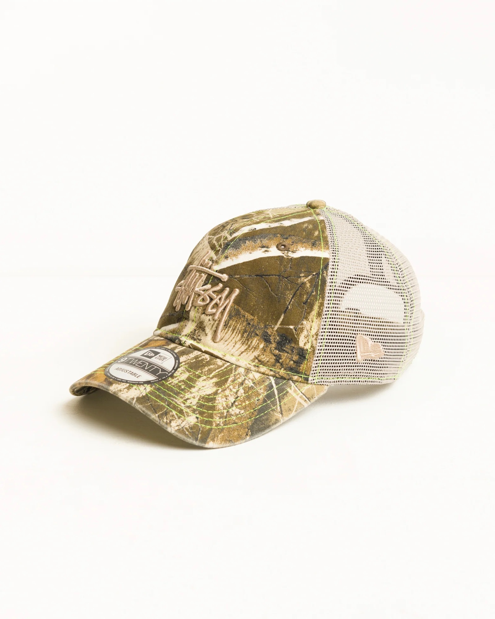 Stussy 9twenty Washed Basic Trucker Cap Real Tree Edge