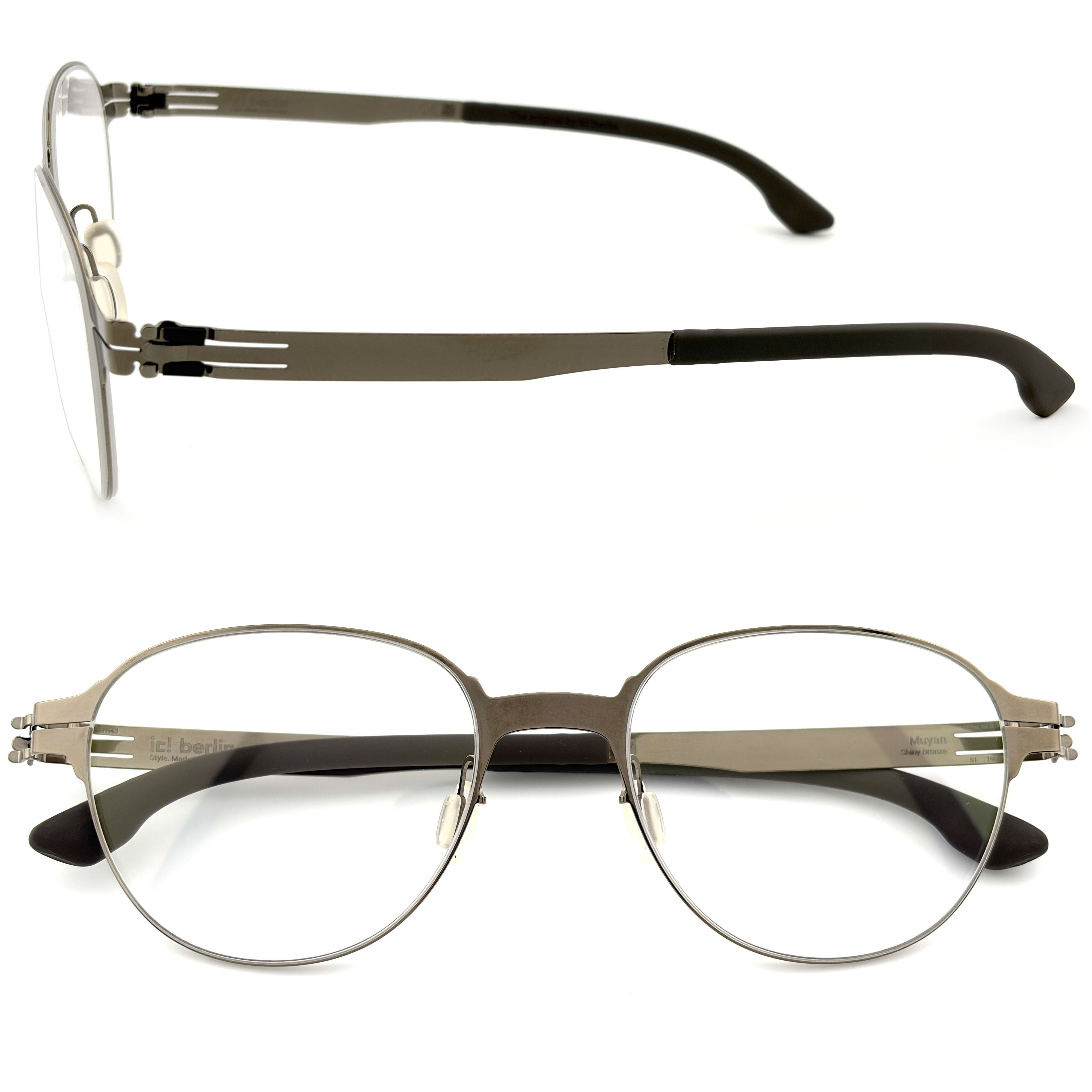 【ic! berlin】Muyan Shiny Bronze 51mm光學眼鏡(IC5135-D 034)♦亮古銅色