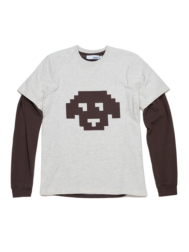 Doggy Layered Woven Longsleeve Tee