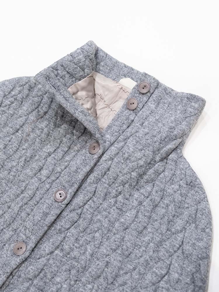 Grey Button Shawl