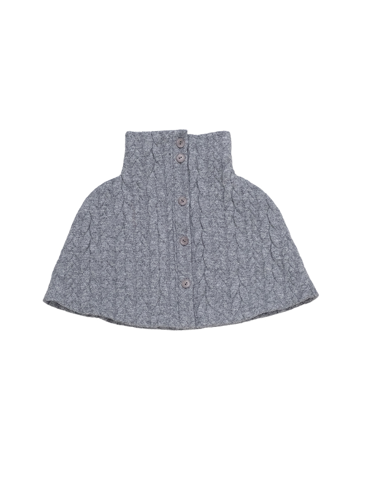 Grey Button Shawl