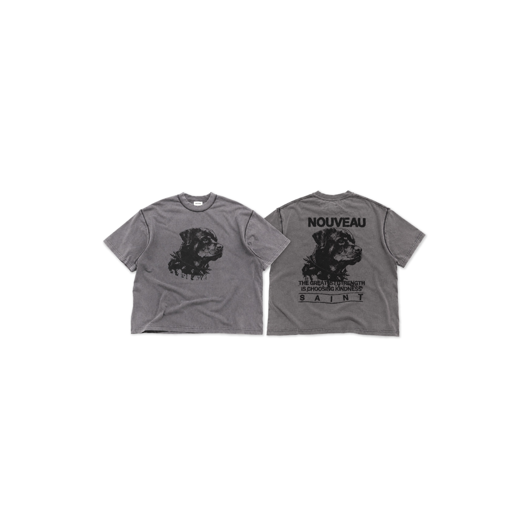 NOUVEAU NVT26104 BOXY ROTTWEILER T-SHIRT IN COTTON JERSEY