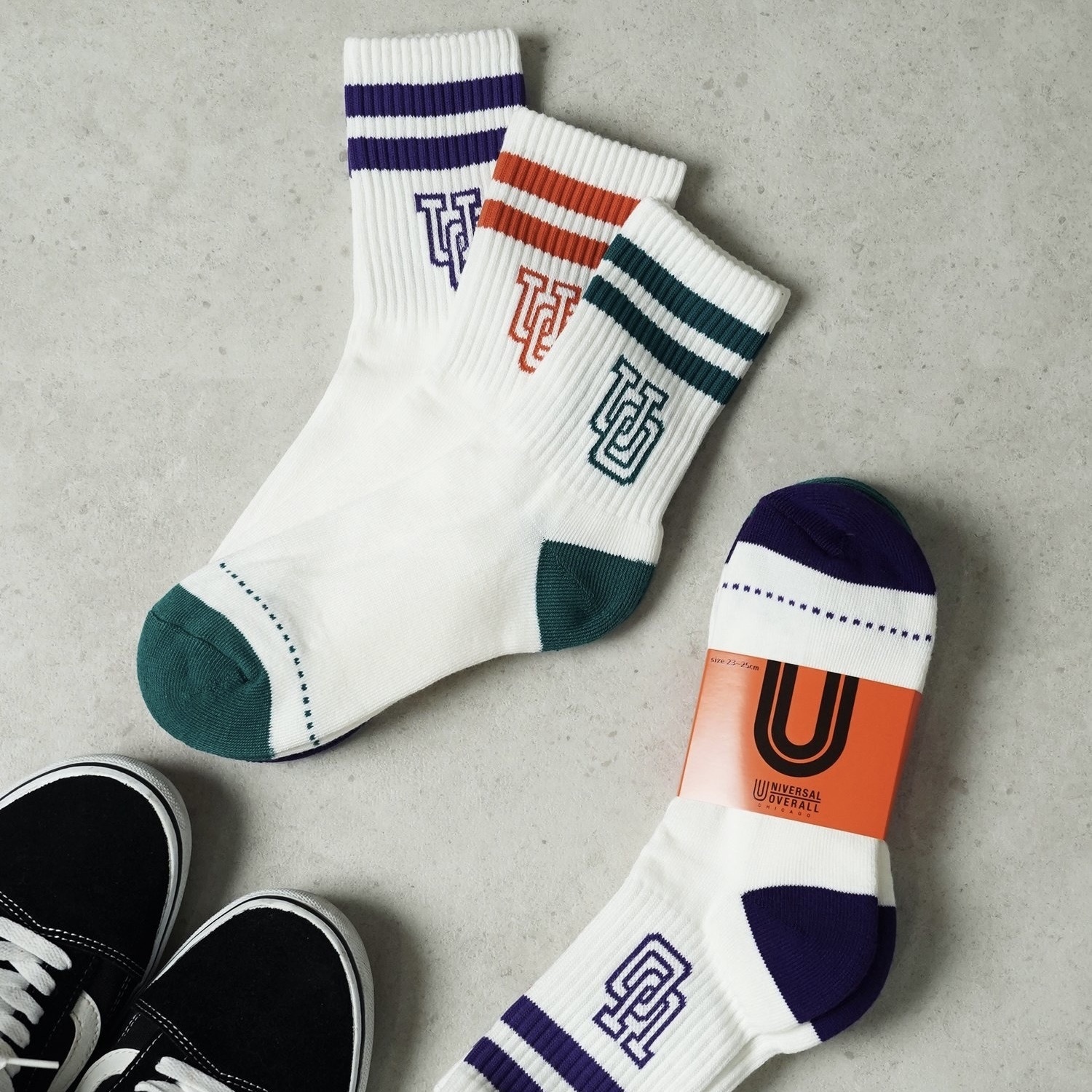 Universal Overall JP UO Logo 3P Socks