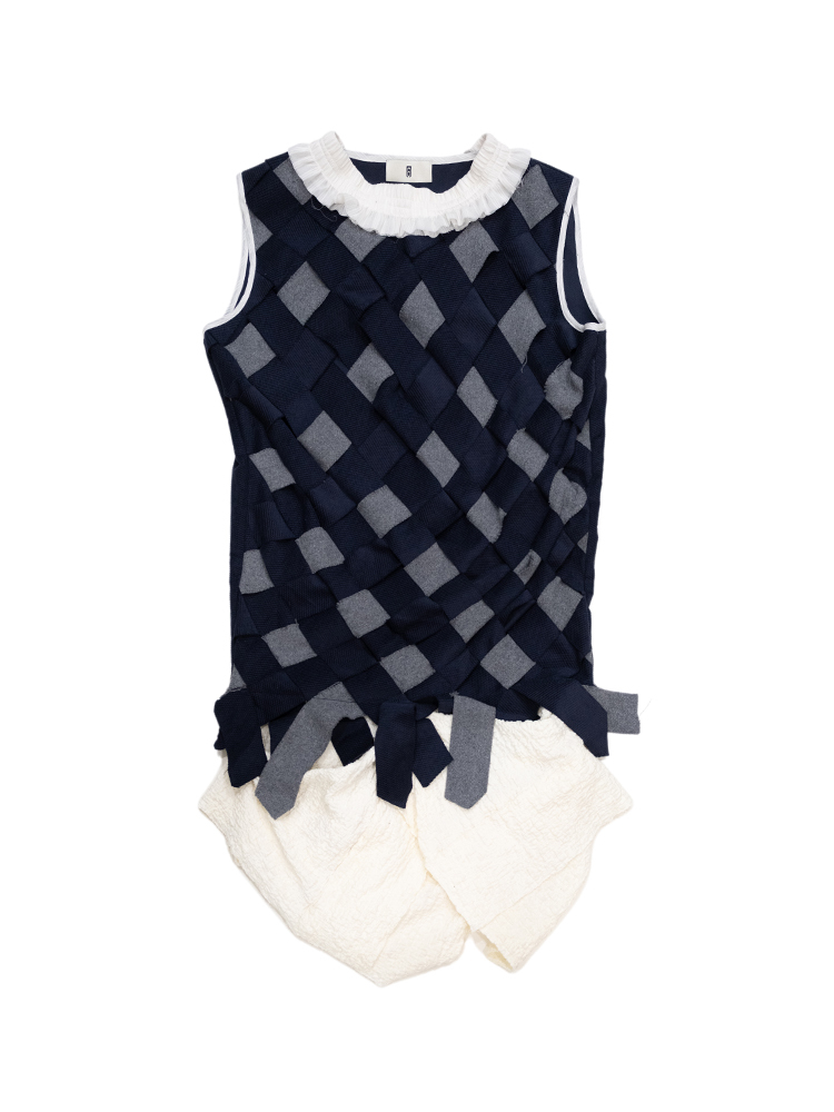 “Plate IX” Fold Mini Dress
