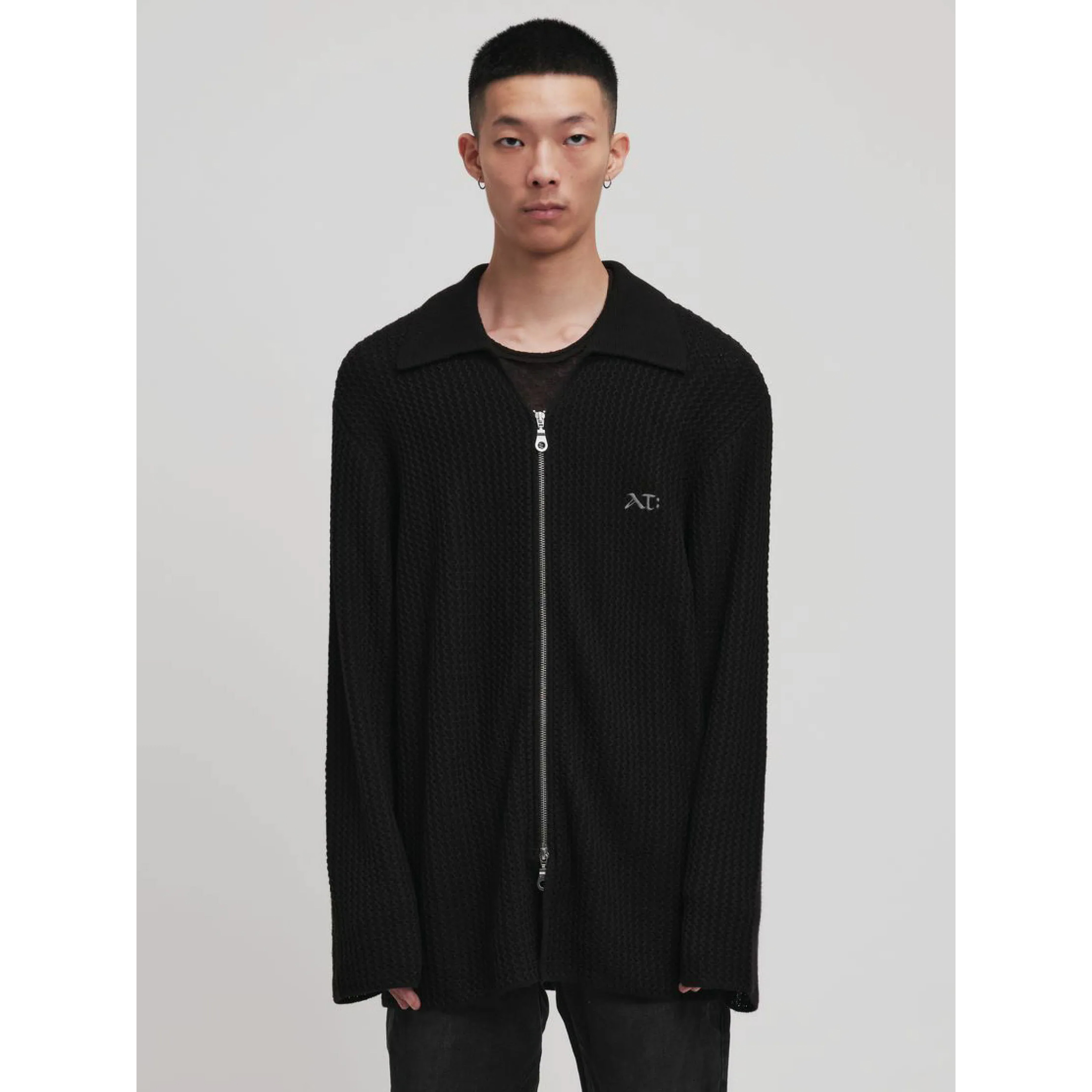 Anonymous Talking Knitted Zipper Shirt 針織拉鍊外套