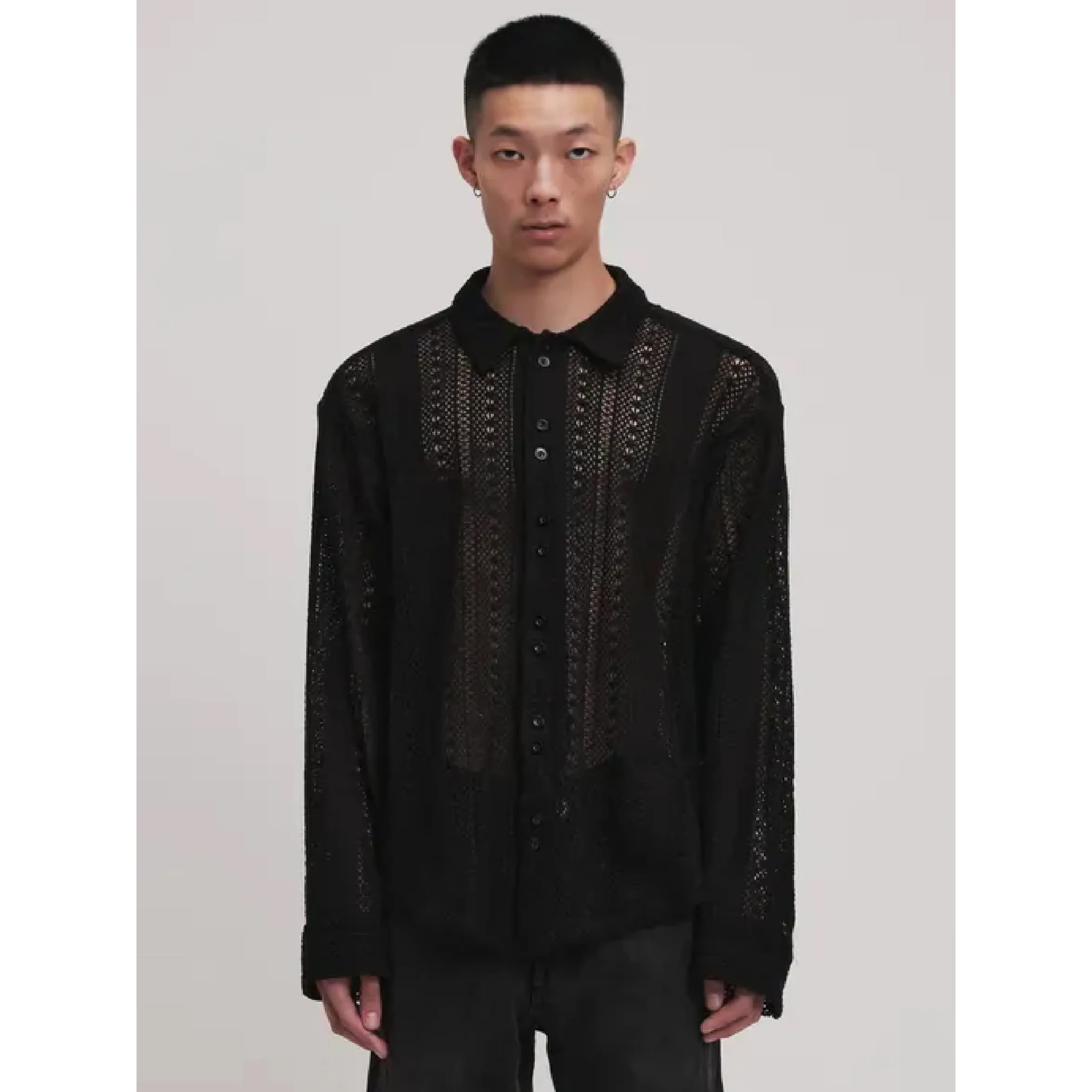 Anonymous Talking Lace Long Sleeve Shirt 針織長袖襯衫