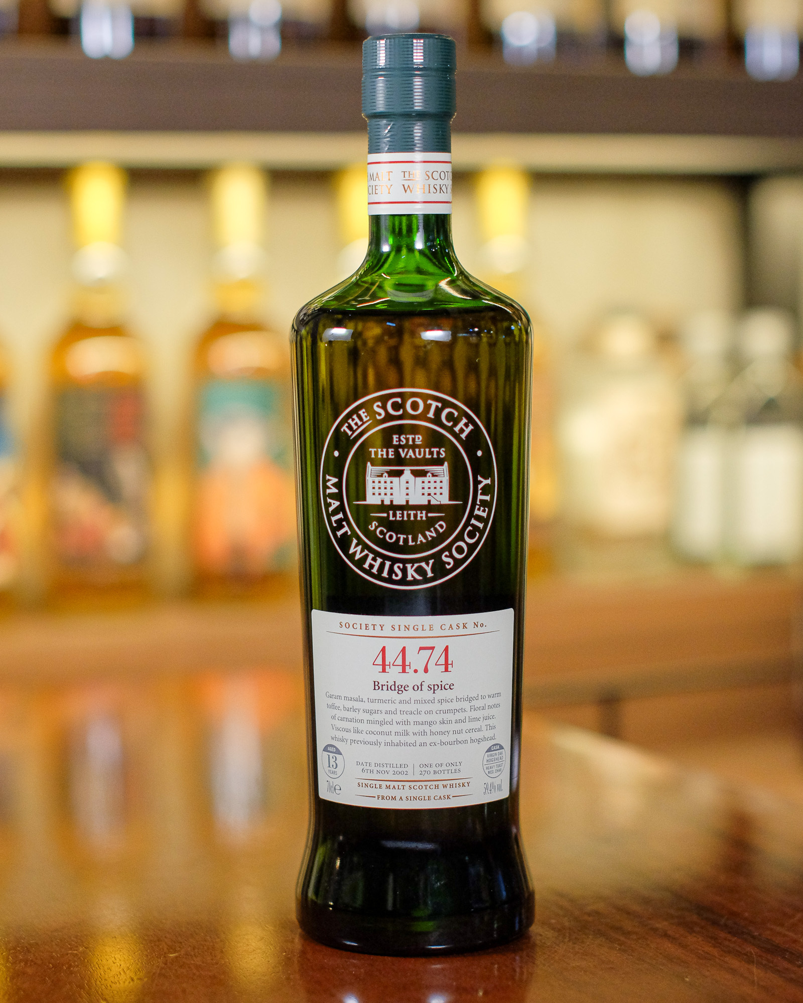 44.74 (Craigellachie) 2002/2016 13YO Virgin Heavy Toast Medium Char Oak Hogshead 59.4% The Scotch Malt Whisky Society (SMWS)