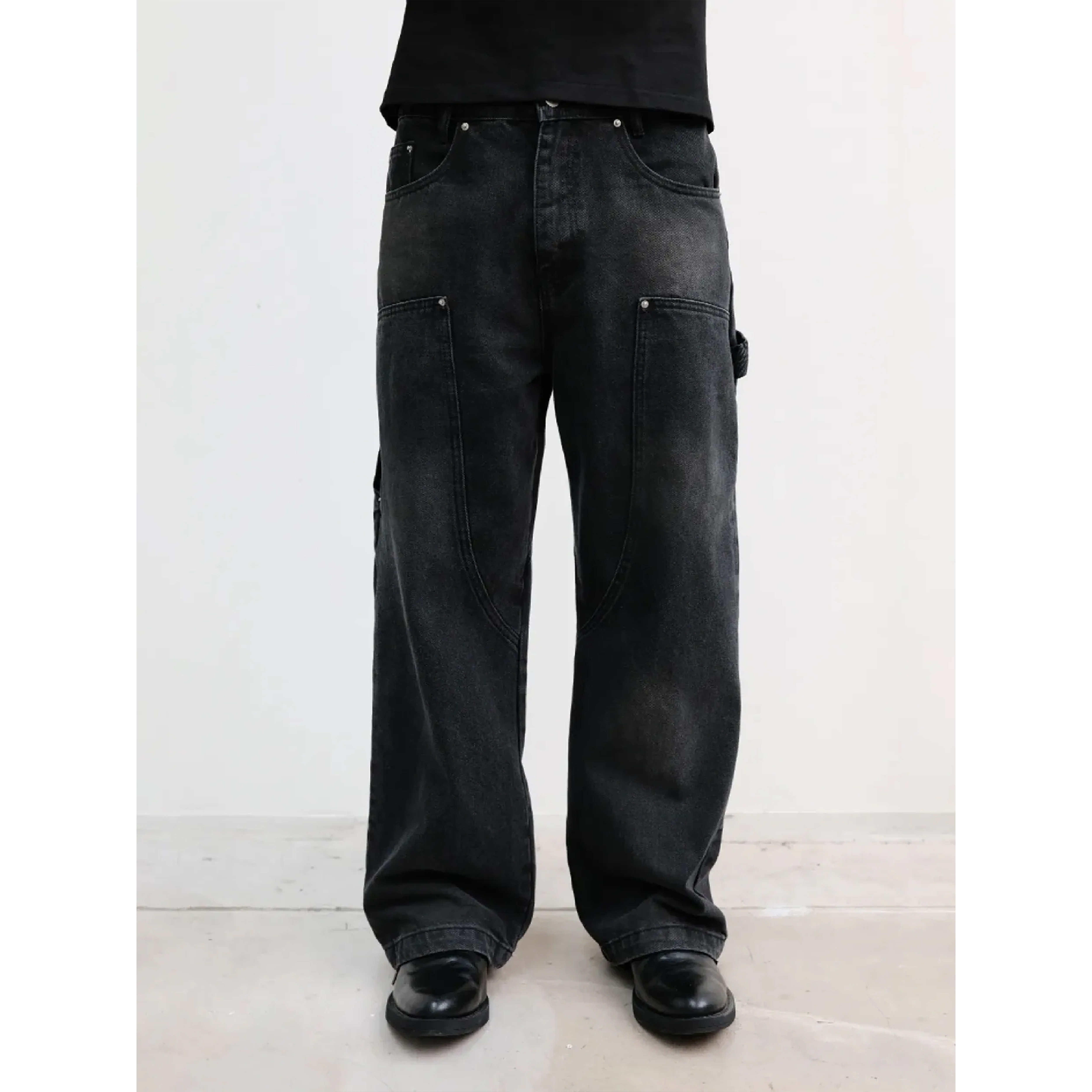 Anonymous Talking Denim Work Pants 牛仔畫家長褲
